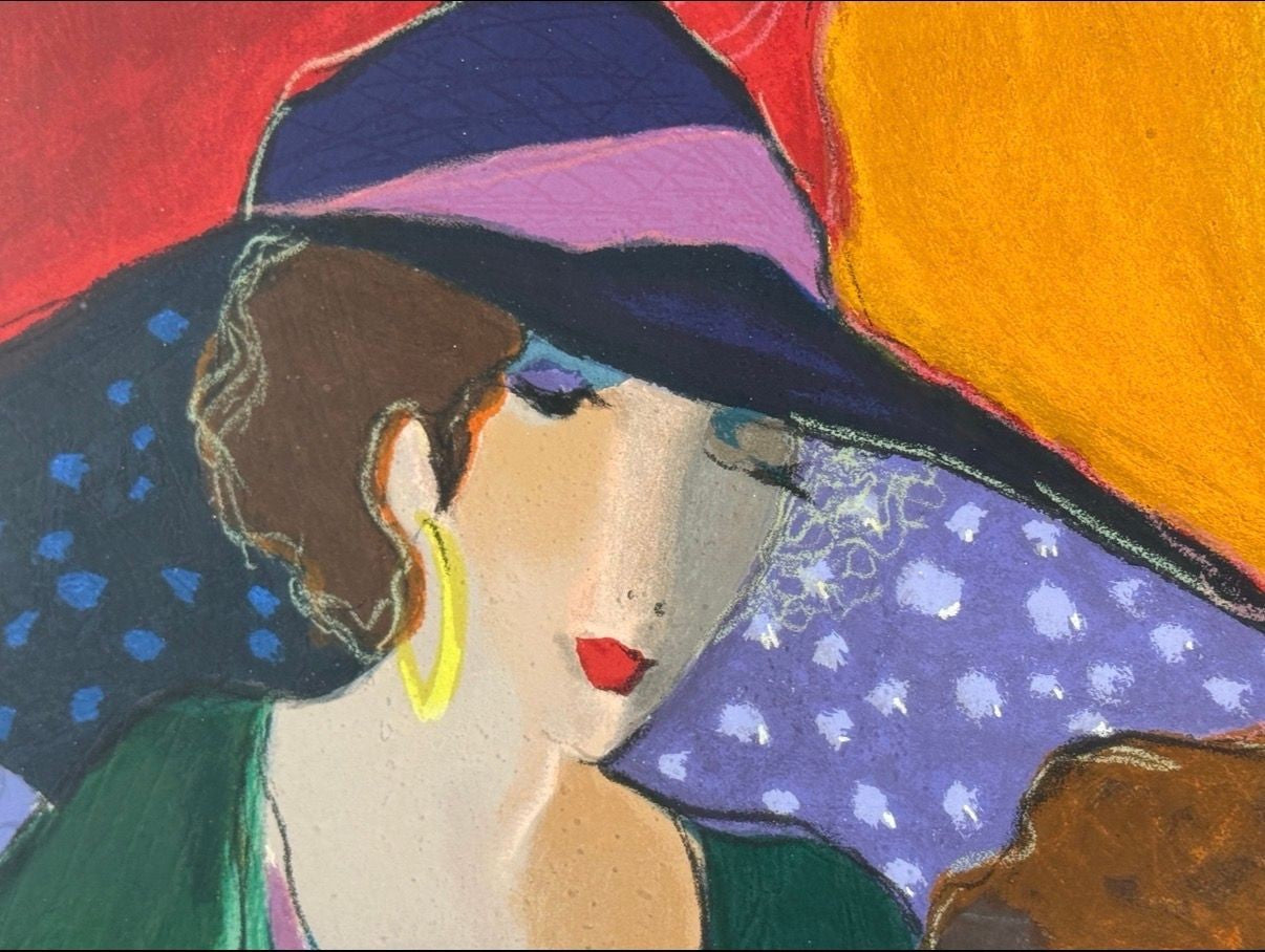 Itzchak Isaac Tarkay, Fauvism, "On the Stage" Signed and Numbered Silkscreen, 20th c.