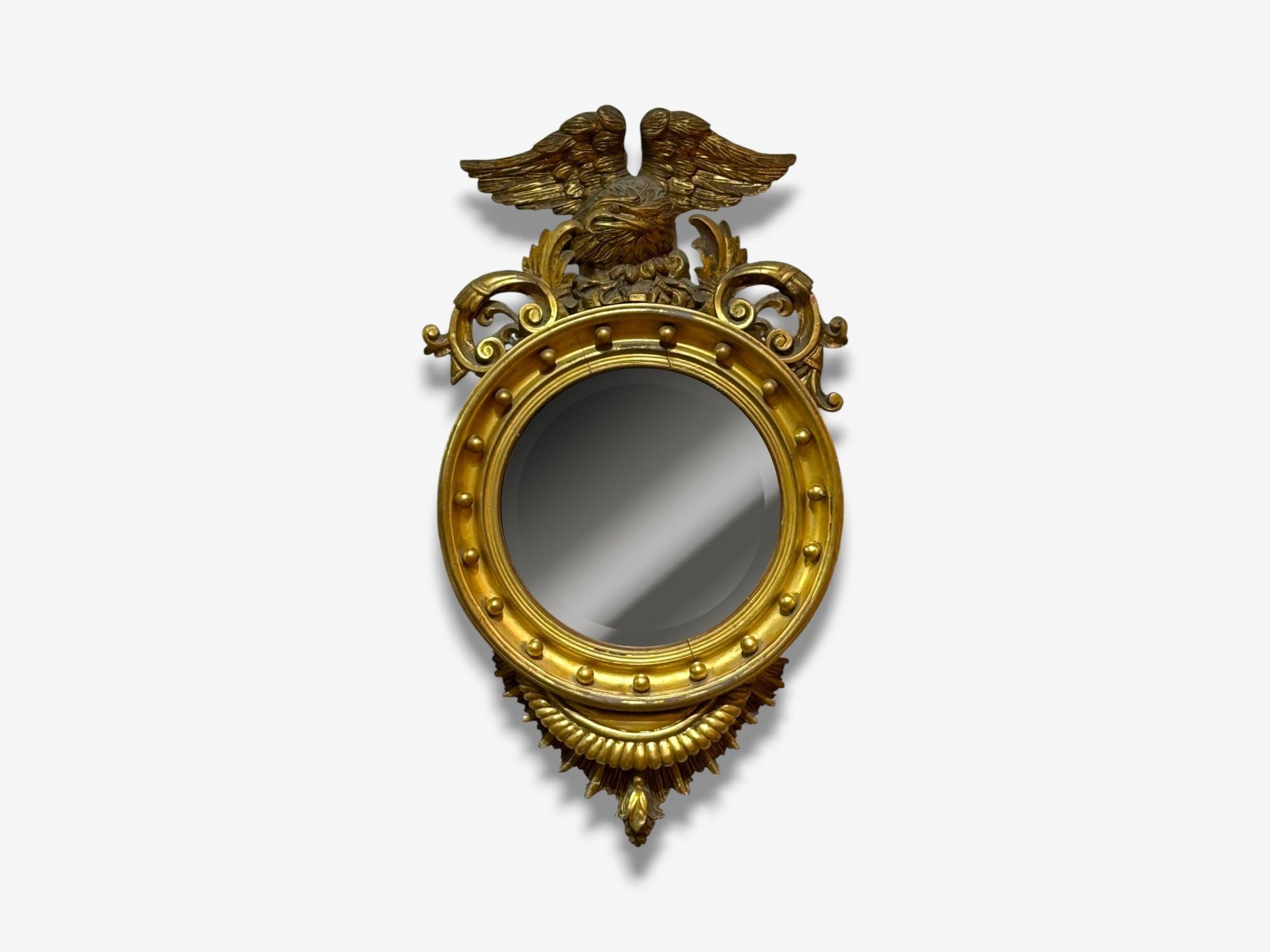Federal Style, Giltwood, Convex Mirror, Regency Wall Mirrors, USA, 19th C.