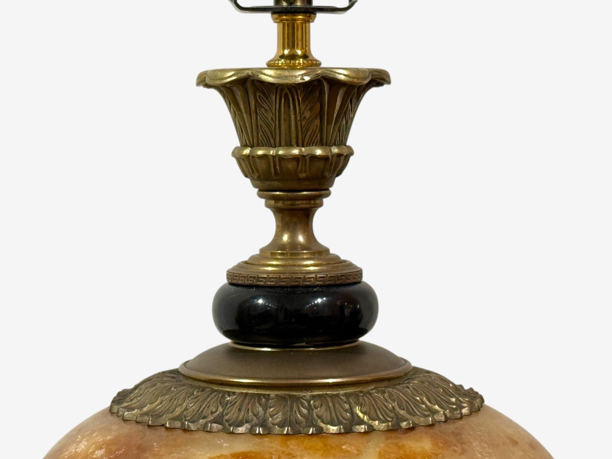 Louis XVI Style, Onyx, Bronze, Table Lamps, France, 1930s