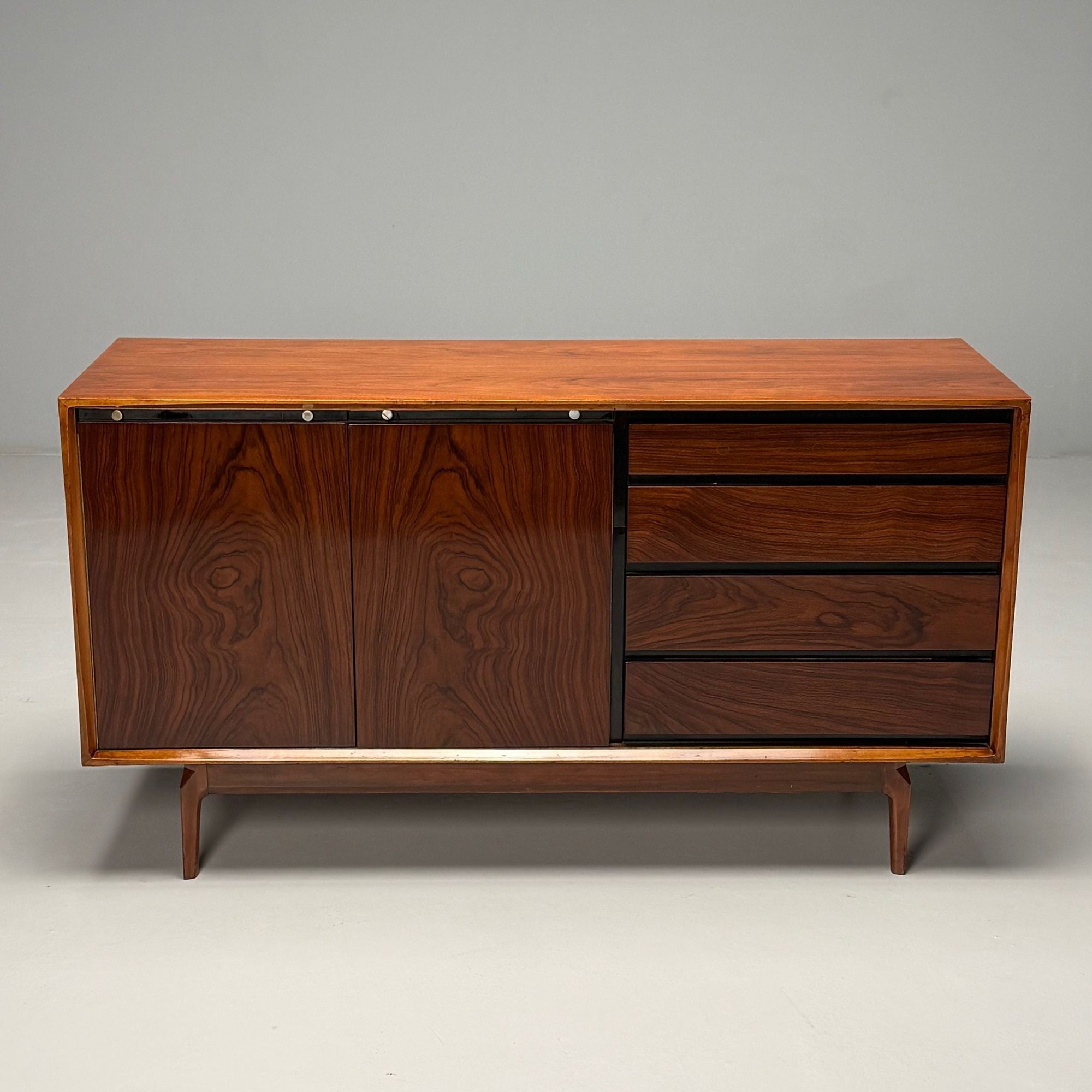American Mid-Century Modern, Dresser, Rosewood, Walnut, United States, 1950s