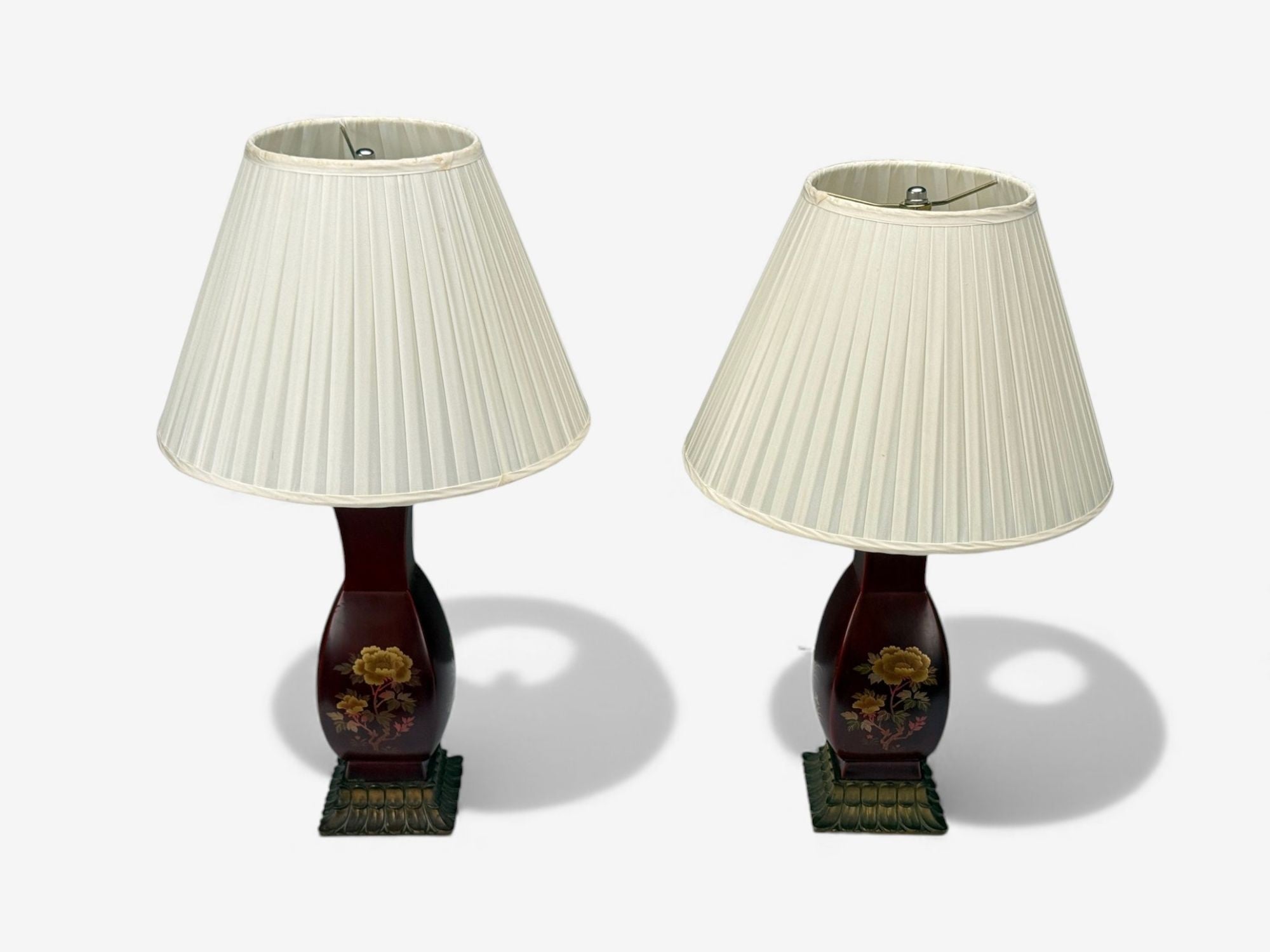 Japanese, Copper, Lacquered Metal, Brass, Maruni Vase Table Lamps, Japan, 1960s