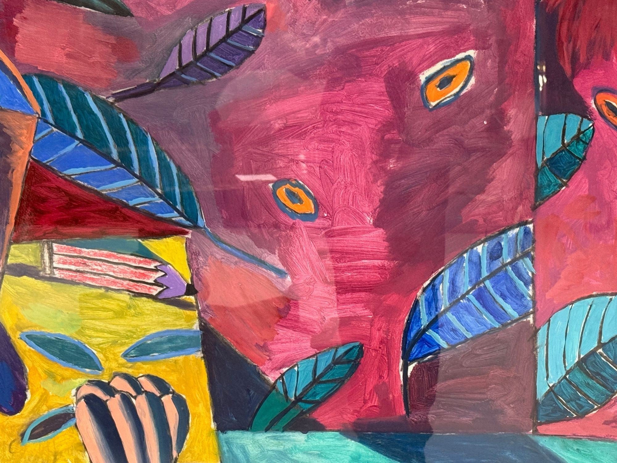 Gary Komarin, Contemporary, Oil on Paper, Large Abstract Painting, USA, 1987