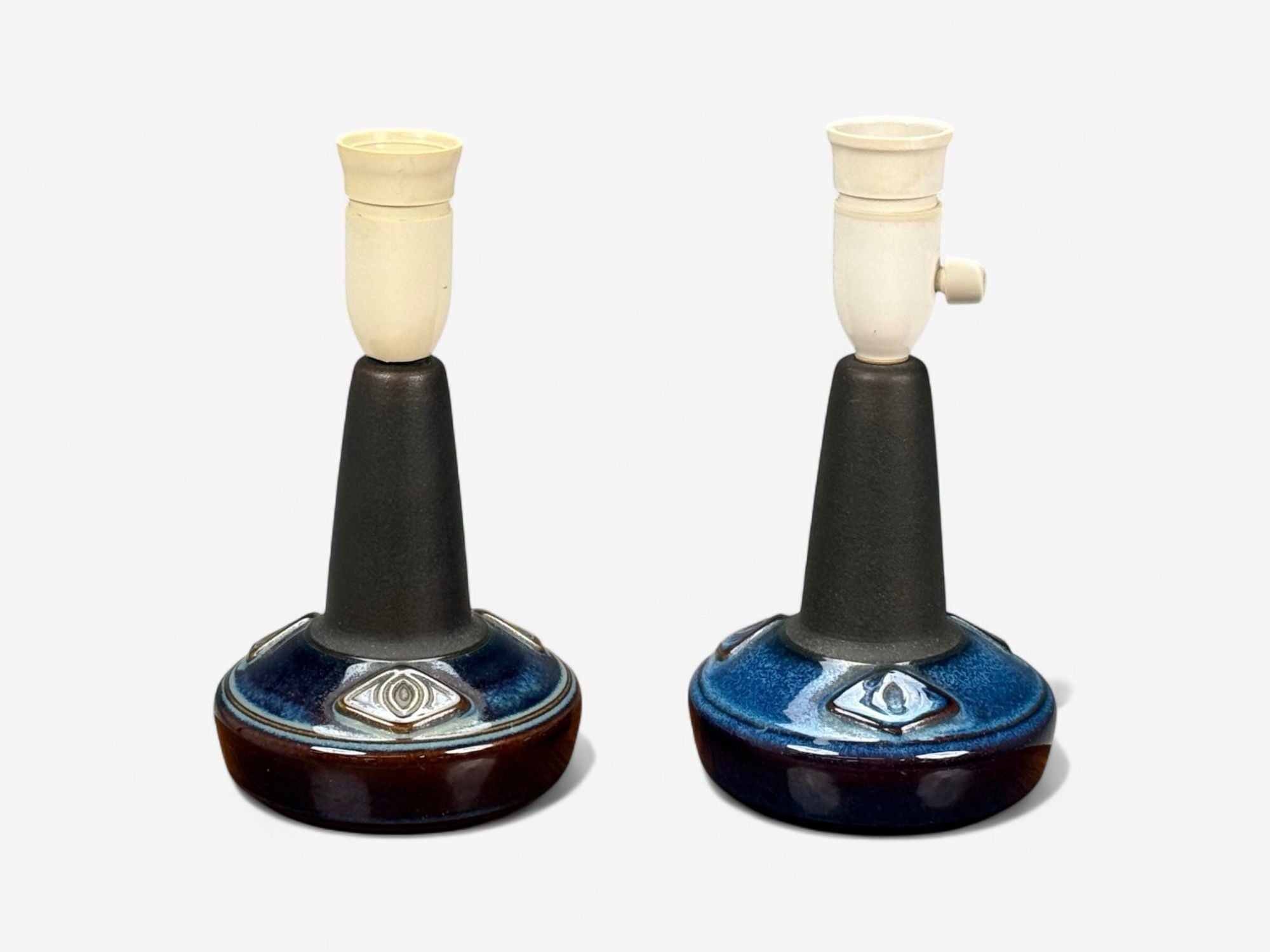 Søholm Stentøj, Glazed Stoneware, Table Lamps, Denmark, 1970s