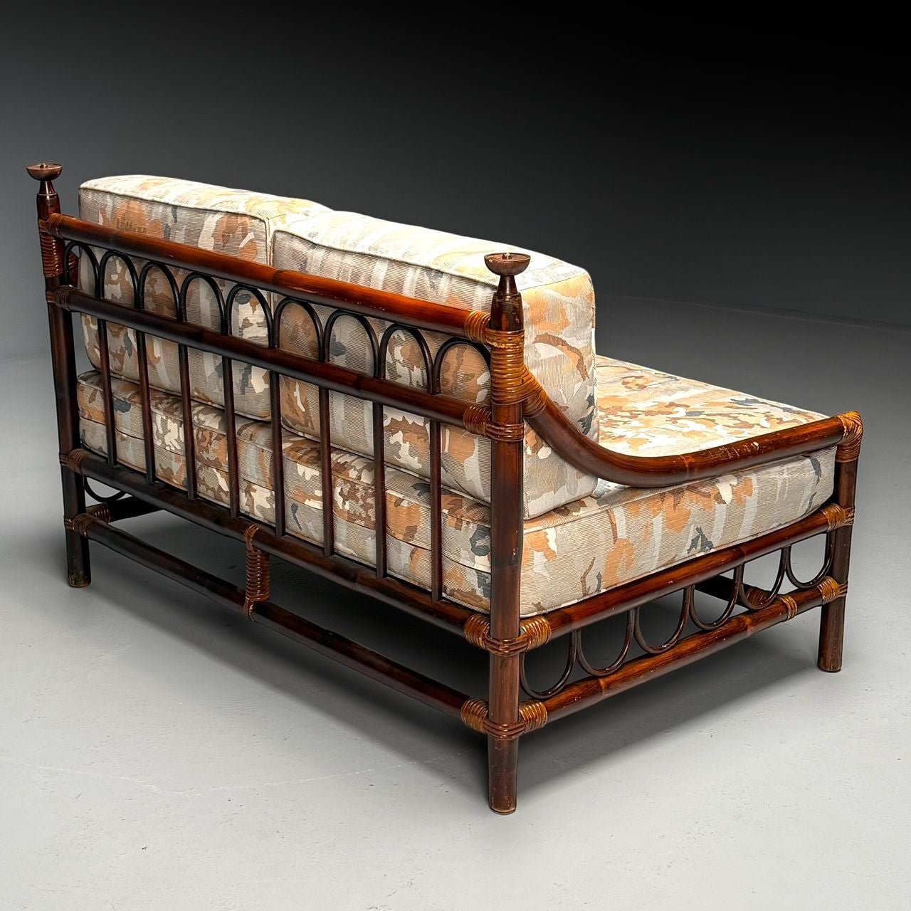 Mid-Century Modern, Daybed or Sofa, Bamboo, Cane, Wood, 20th C.