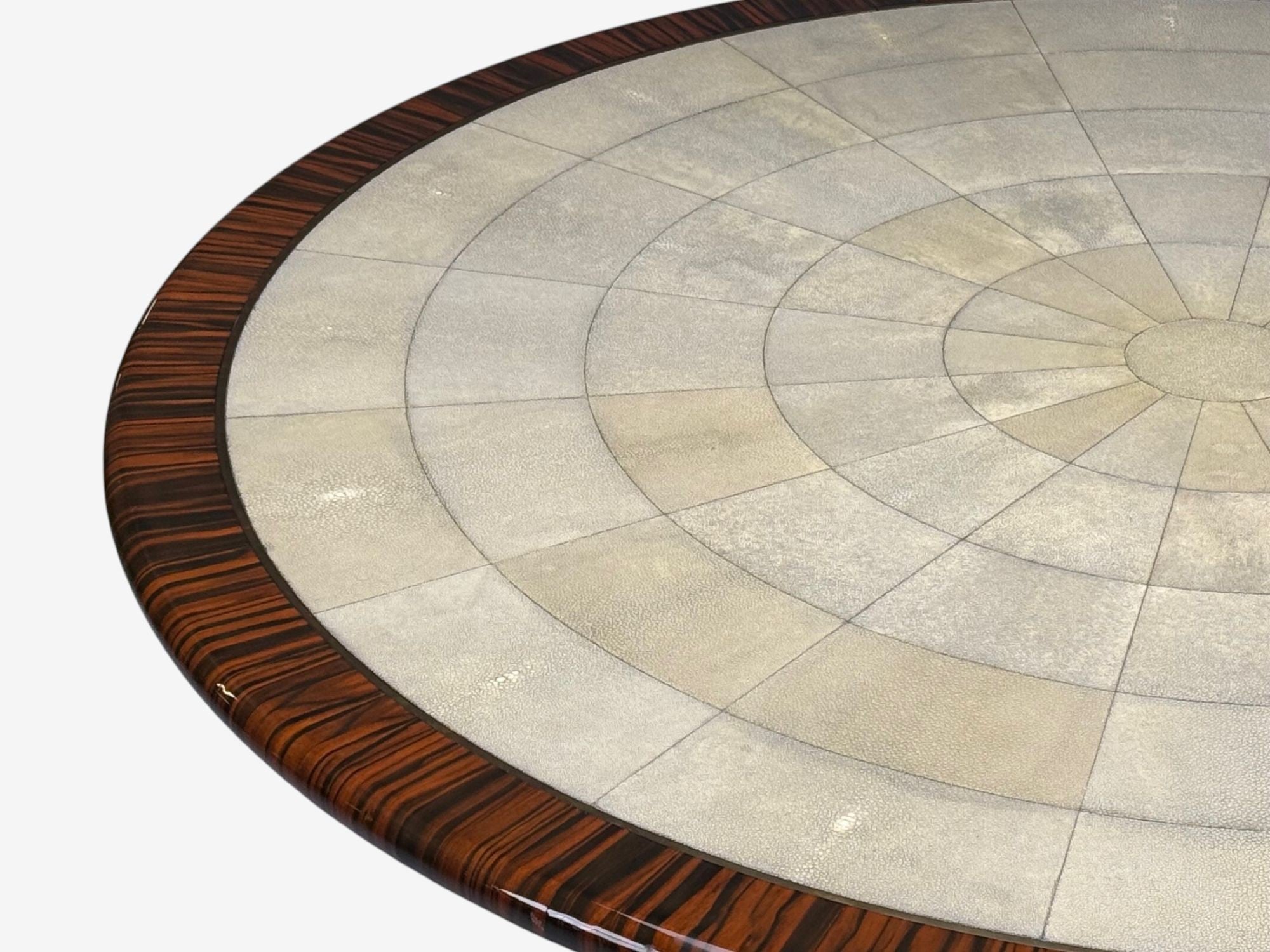 American Modern, Macassar Ebony, Shagreen, Brass, Table, USA, 2010s