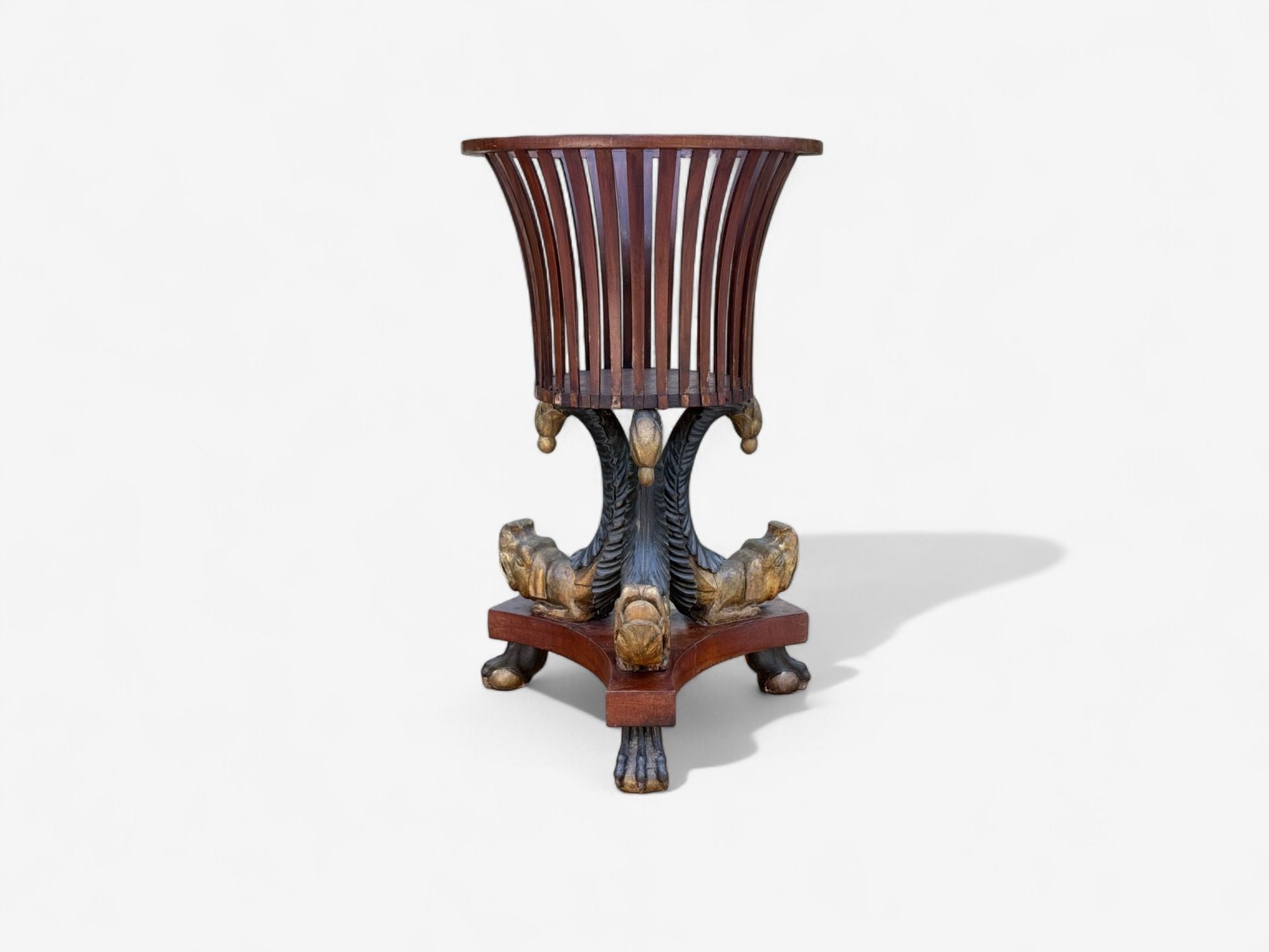 Hollywood Regency Style, Mahogany, Parcel Gilt, Cellarette, England, 19th c.