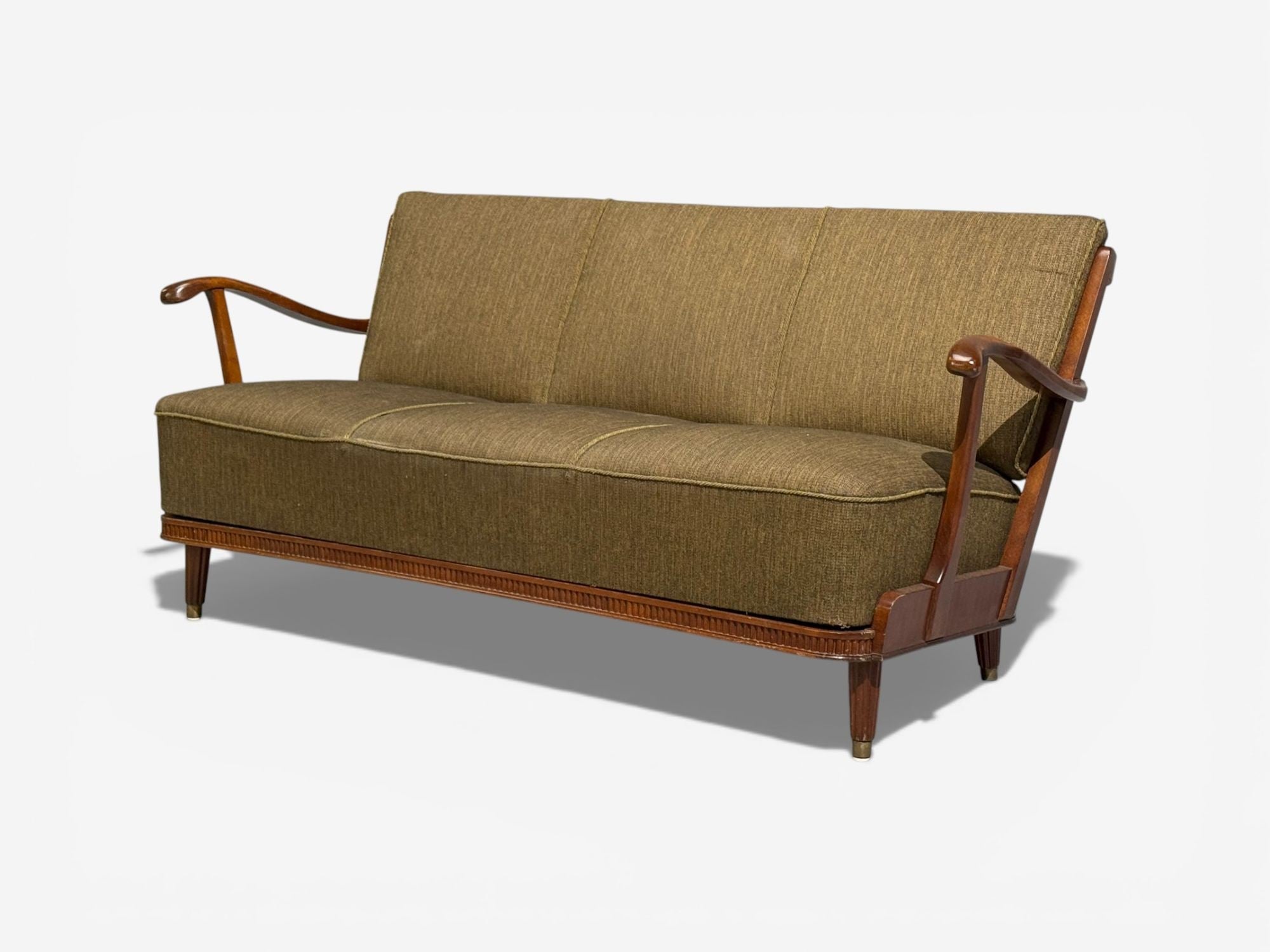 Svante Skogh, Sofa, Beech, Fabric, Sweden, 1940s