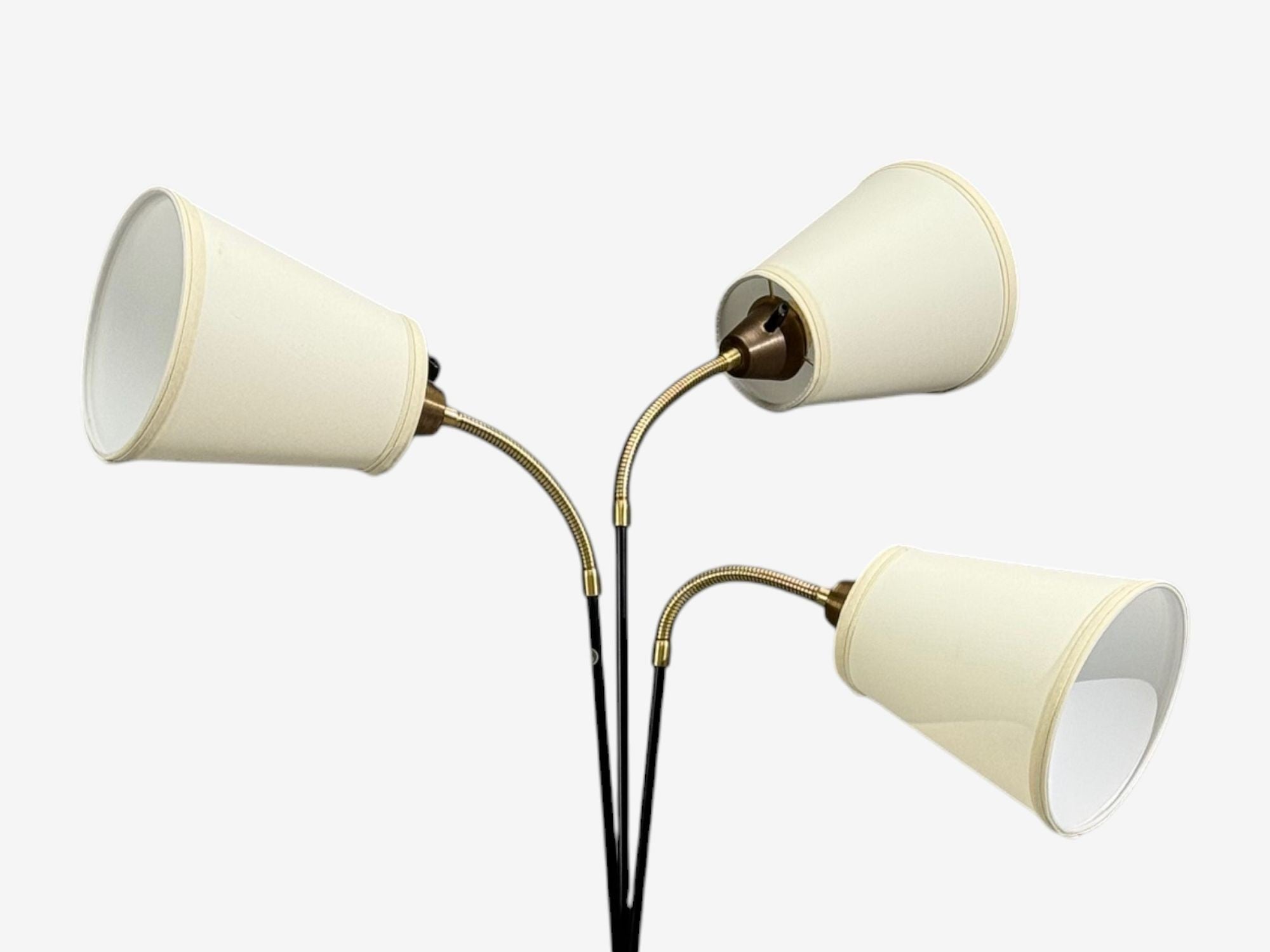 Swedish Modern, Adjustable Floor Lamp, Teak, Lacquered Metal, Sweden, 1960s