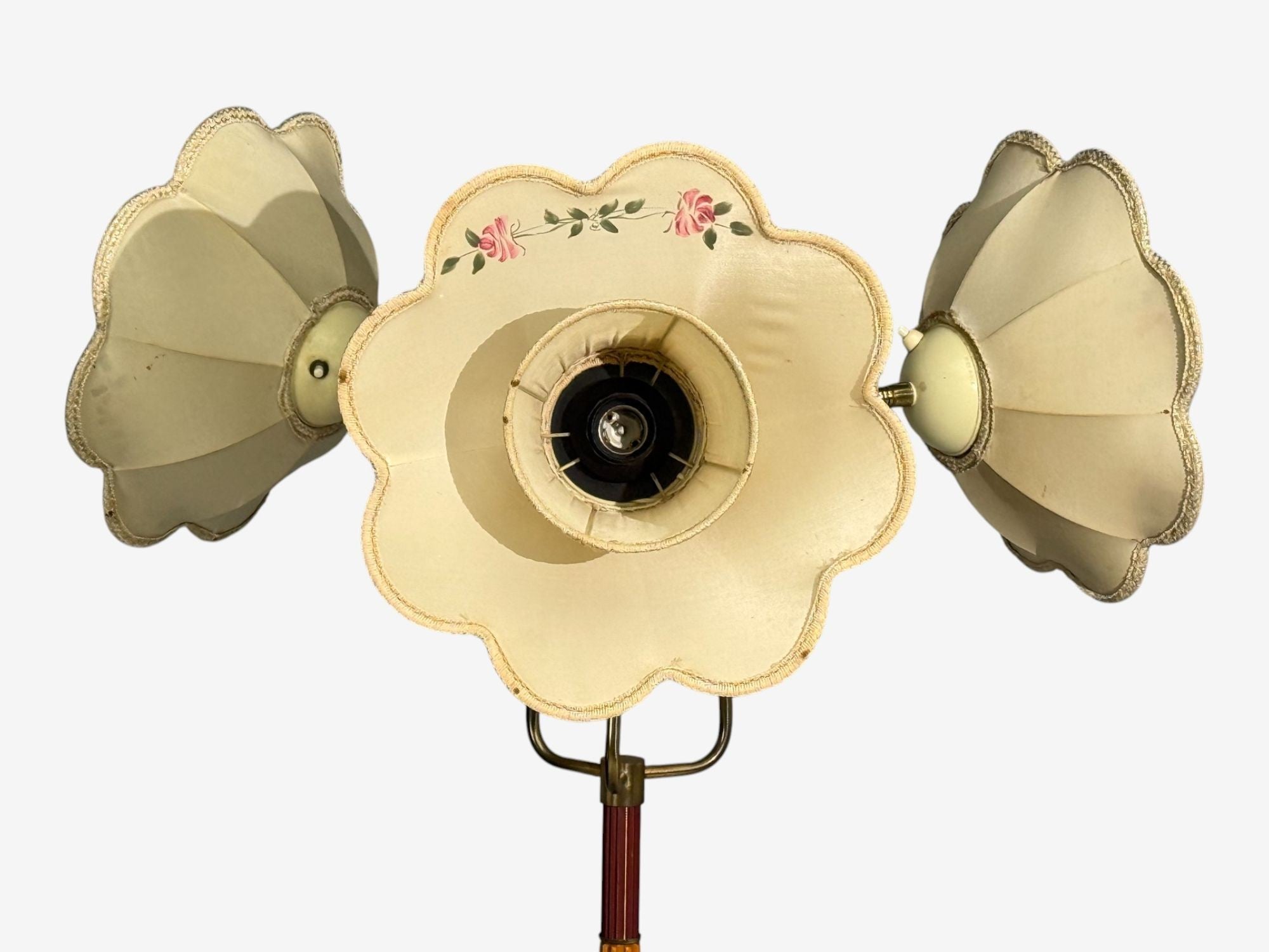 Swedish Modern, Adjustable Floor Lamp, Wood, Metal, Sweden, 1950s