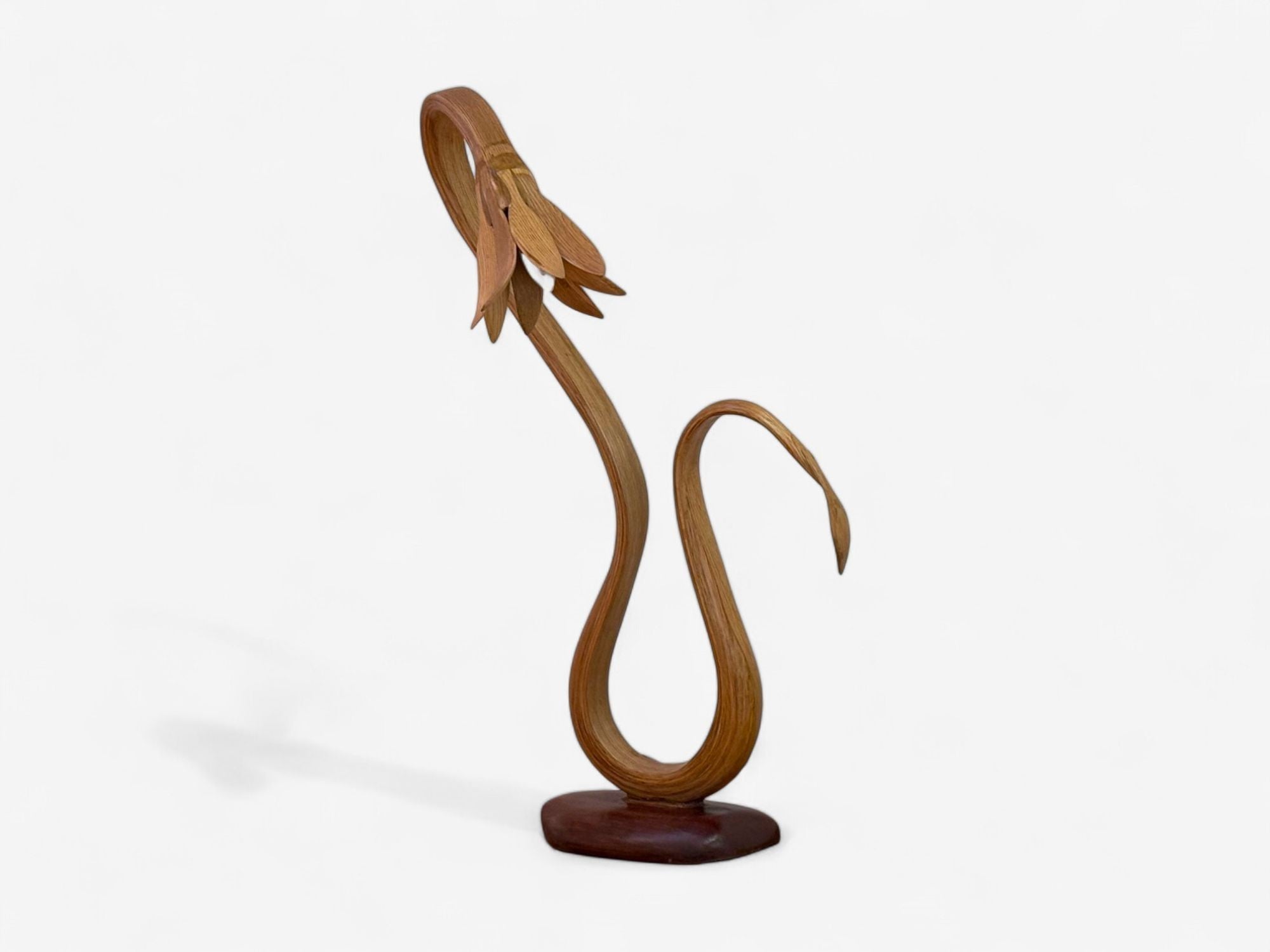 Raka Studio, Contemporary, Organic Modern, Flower Table Lamp, Bentwood, 21st C.