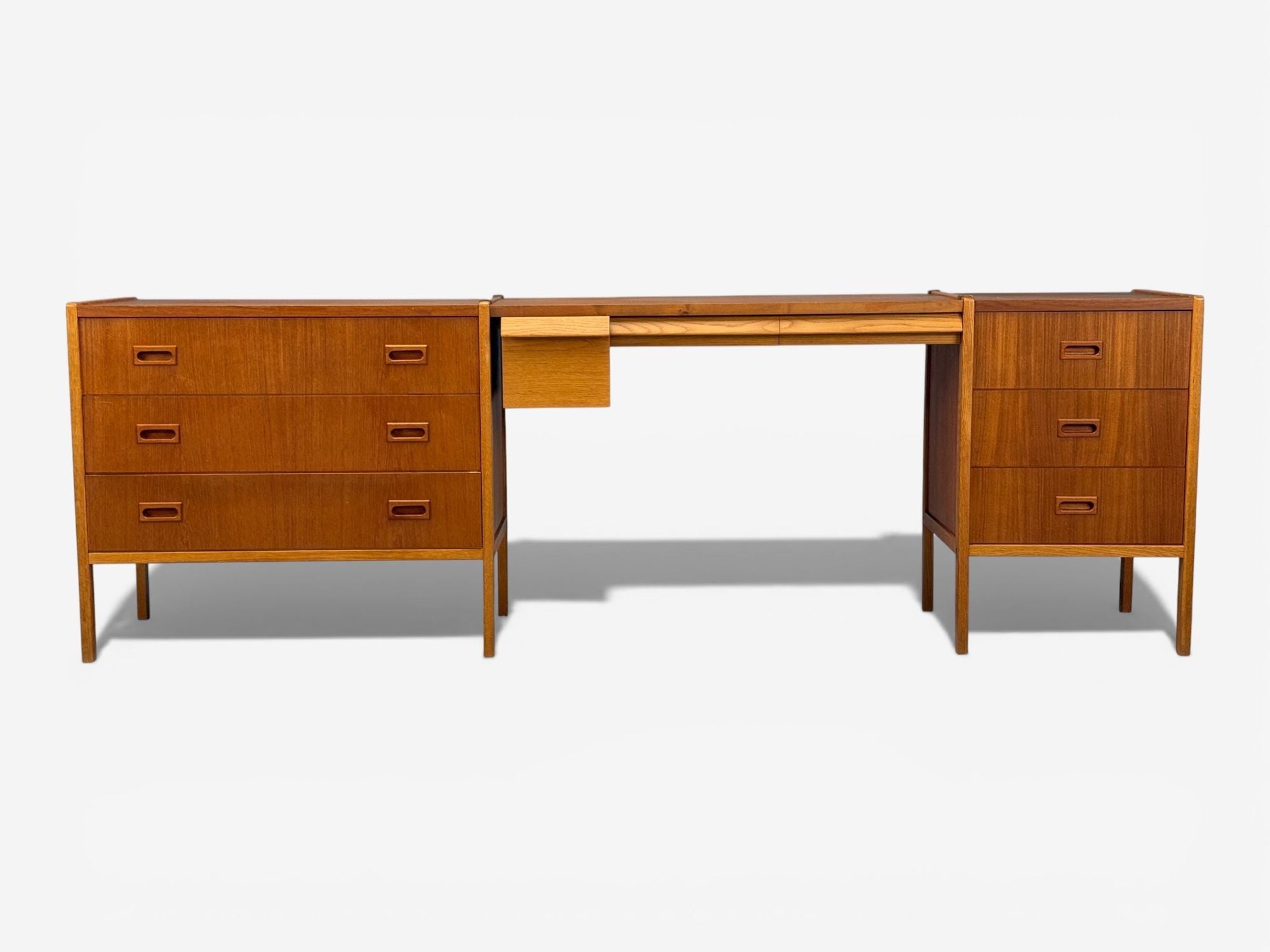 Bertil Fridhagen, Swedish Modern, Writing Desk or Vanity, Teak, Sweden, 1960s