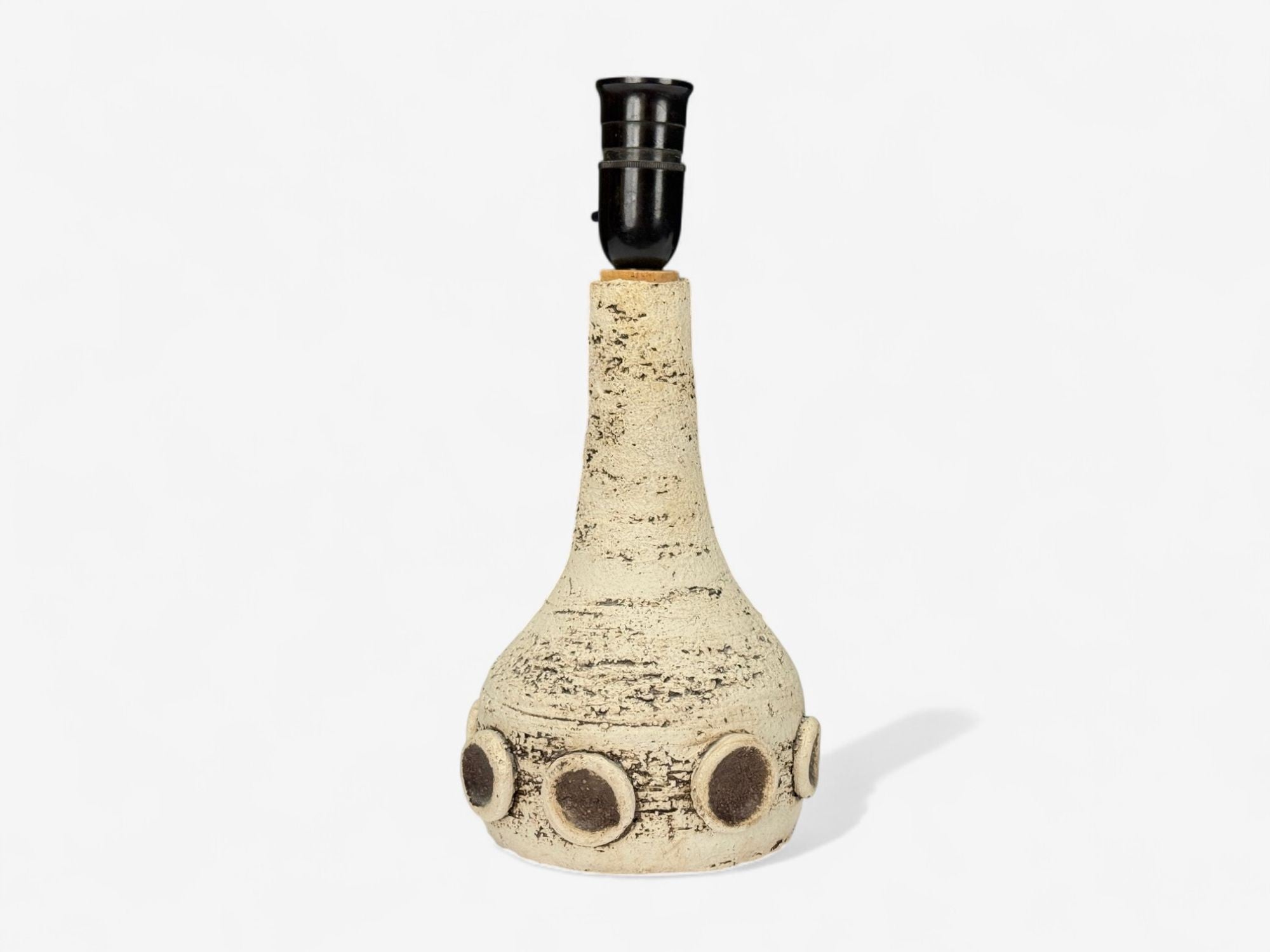 Danish Modern, Crackle Stoneware, Table Lamp, Denmark, 1970s