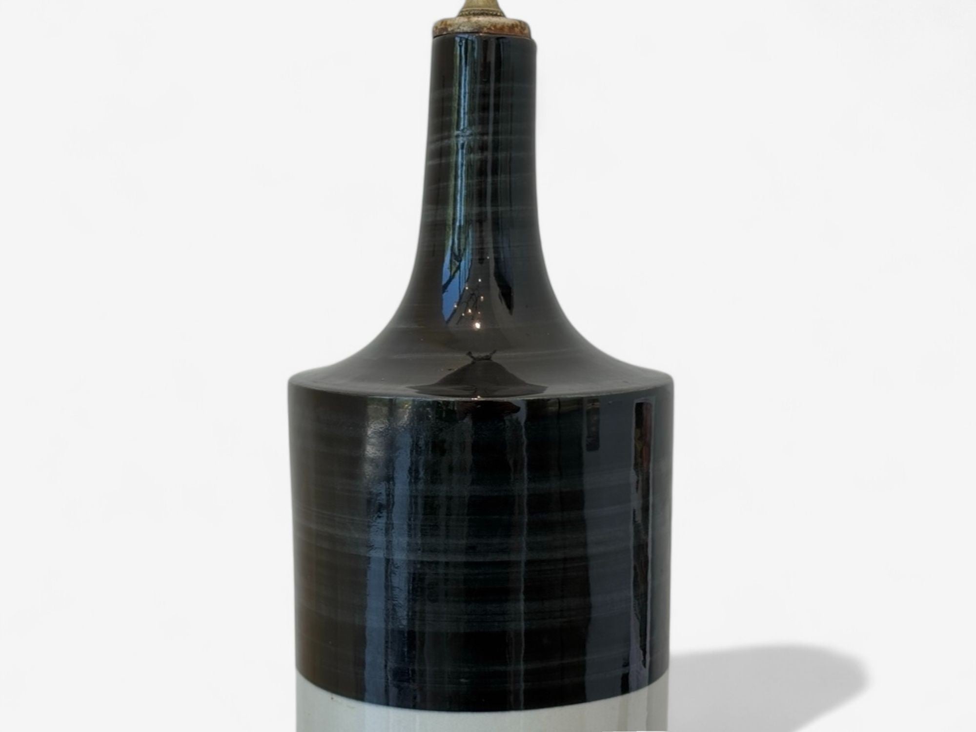 Gunvor Olin-Grönqvist, Glazed Ceramic, Large Table Lamp, Finland, 1960s