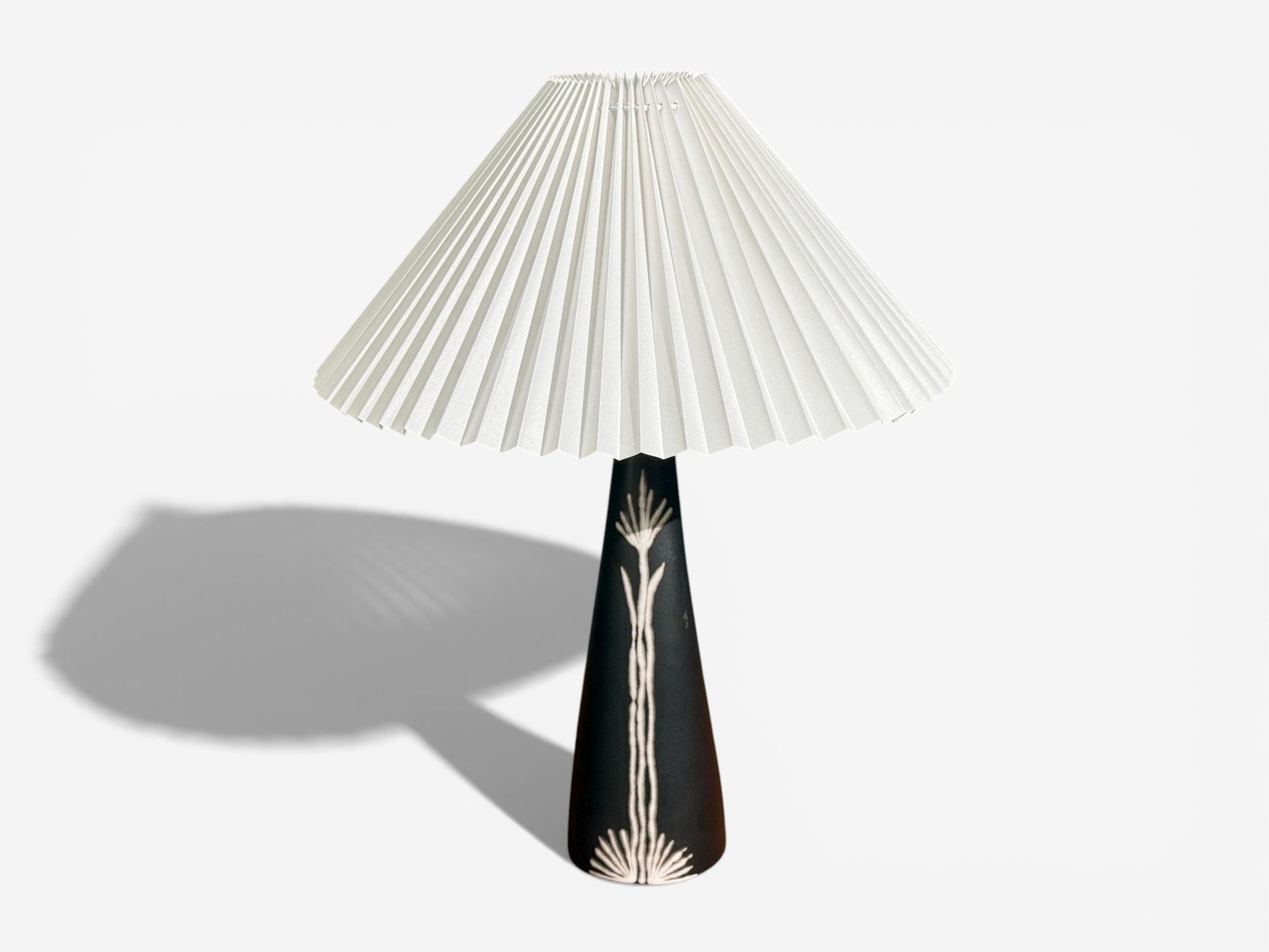 Søholm Stentoj, Table Lamp, Black Stoneware, Denmark, 1950s