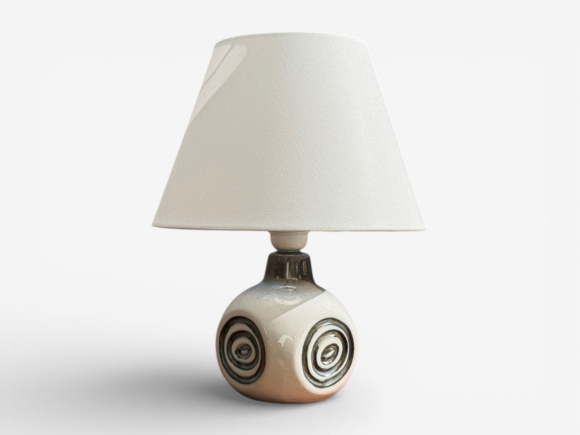 Bruno Karlsson, Table Lamp, White Glazed Ceramic, Sweden, 1960s