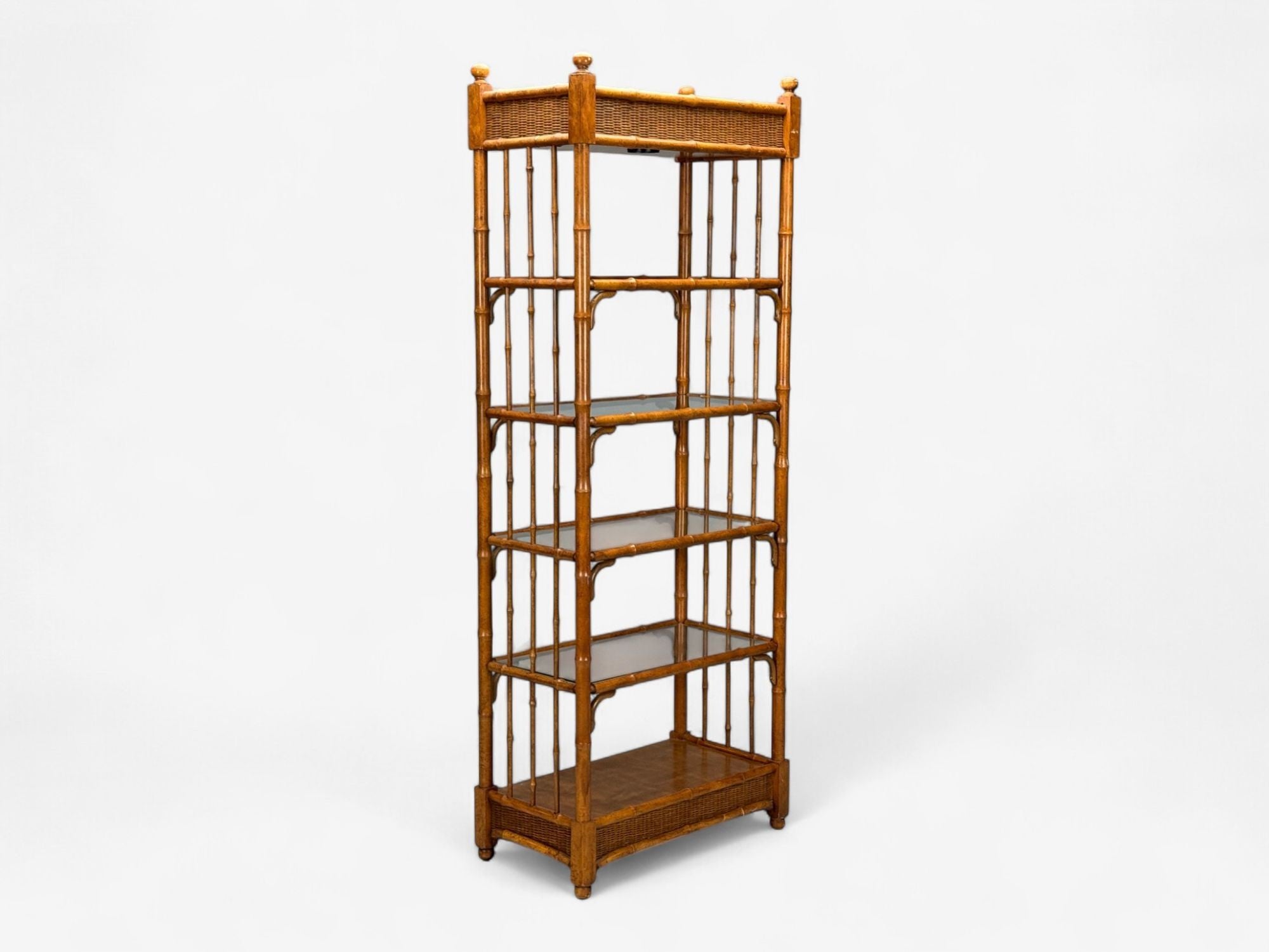 American Modern, Bamboo, Wood, Etageres, USA, 1980s
