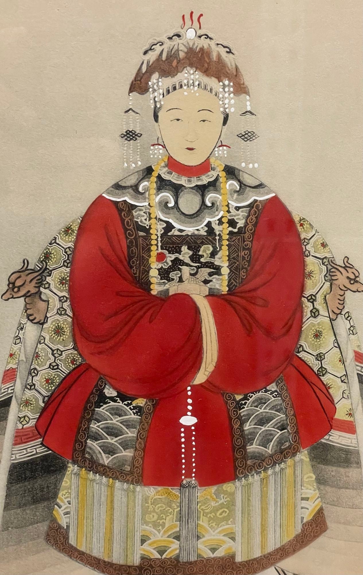 Chinese Export, Ink & Graphite, Vintage Chinese Wall Decorations, Bamboo, 1930s