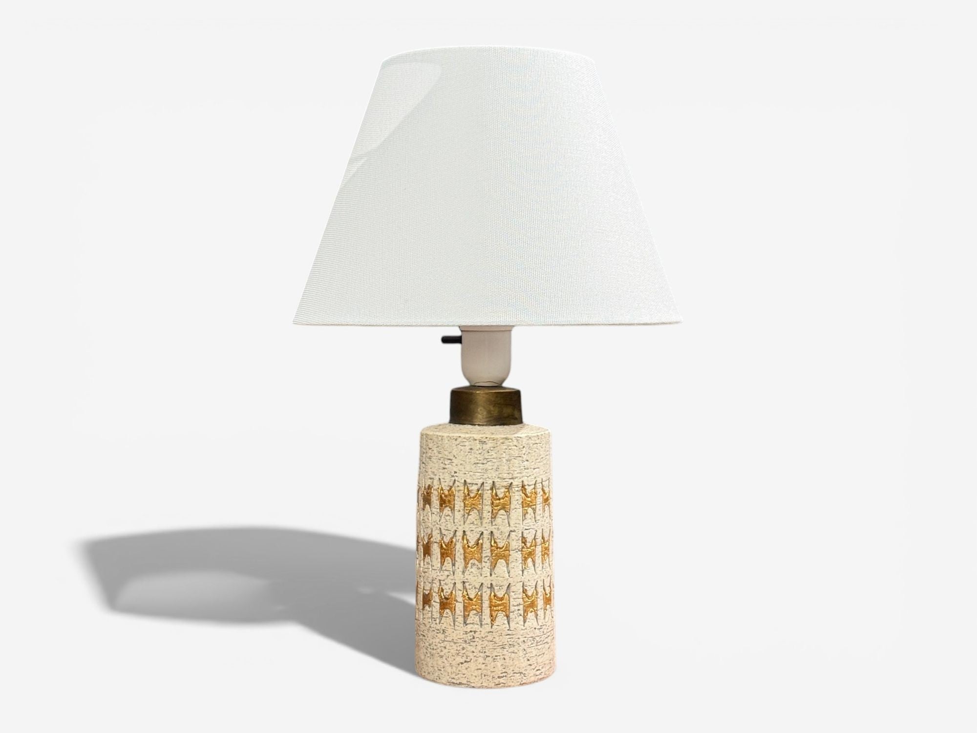 Bitossi, Table Lamp, Chamotte Clay, Gold Leaf, Italy, 1960s