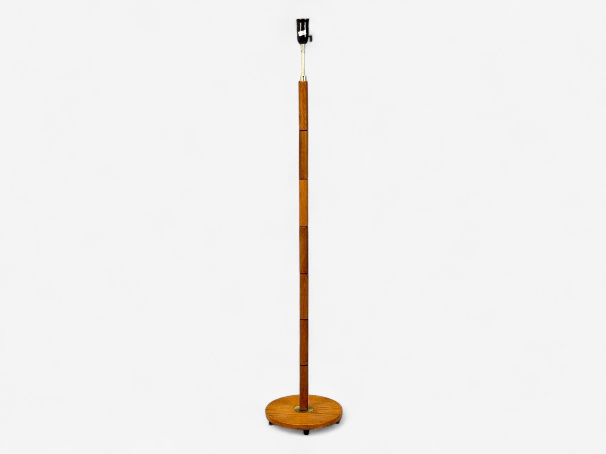 Danish Modern, Teak, Brass, Floor Lamp, Denmark, 1960s