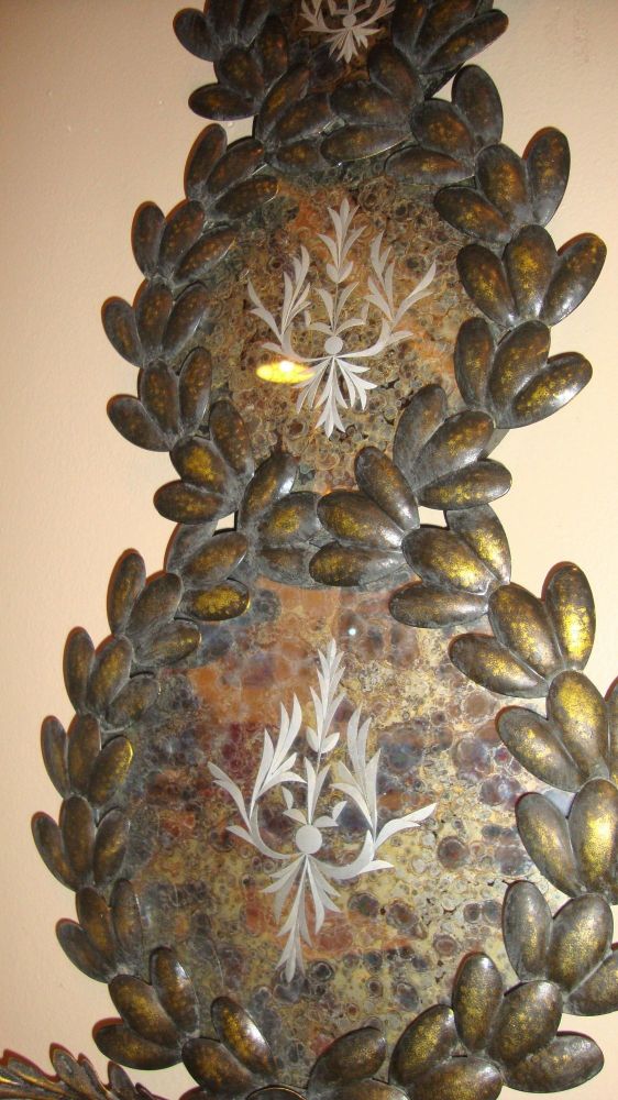 Pair of Mirrored and Metal Candle Sconces