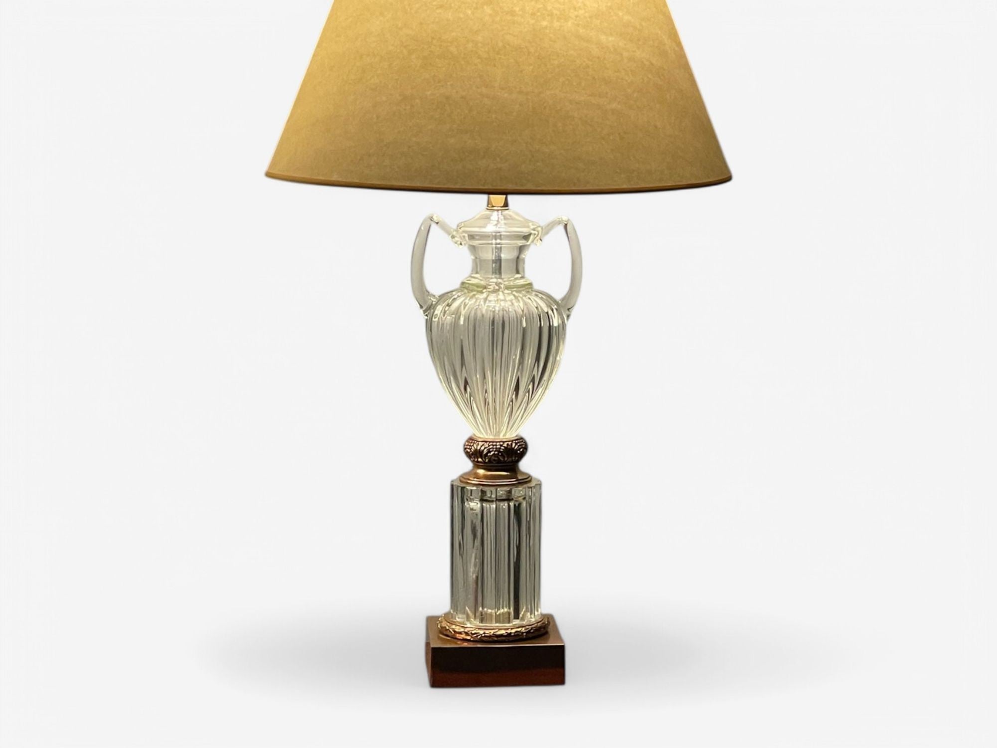 Marbro Lamp Co., Hollywood Regency, Glass, Brass, Urn Form Table Lamps, 2000s