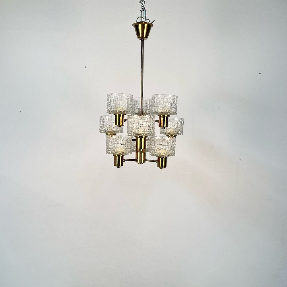 Swedish Mid-Century Modern 9 Light Chandelier / Pendant by Hans-Agne Jakobsson