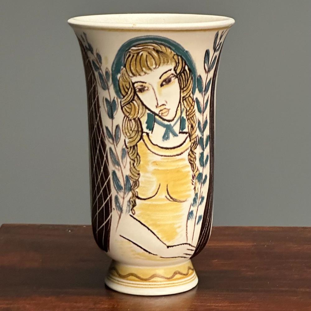 Carl-Harry Stålhane, Swedish Mid-Century Modern, Stoneware Vase, Sweden, 1943