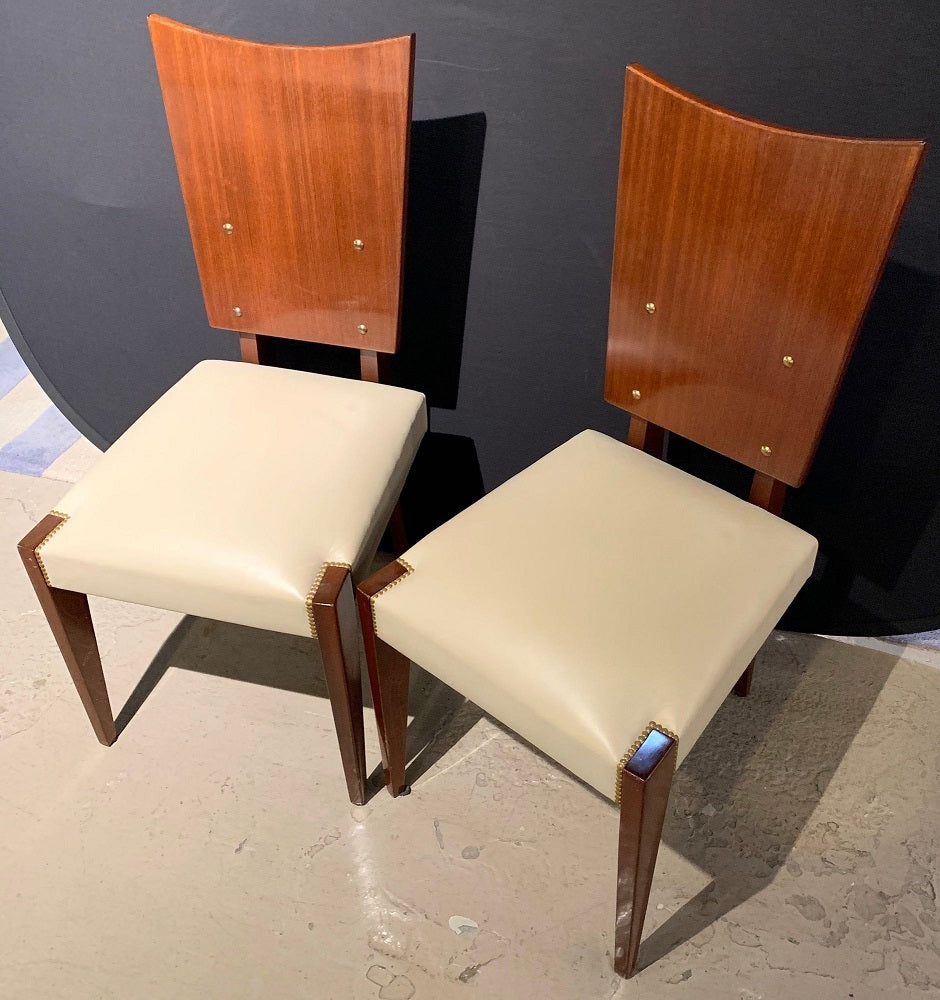 Set of Five French Andre Sornay Style Mid-Century Modern Dining / Side Chairs