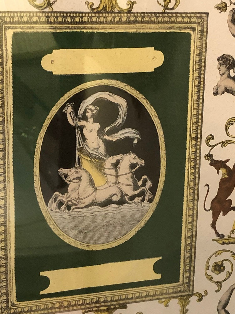Pair of Italian Engravings Signed Gio Ma Calsini in Gilt Frames