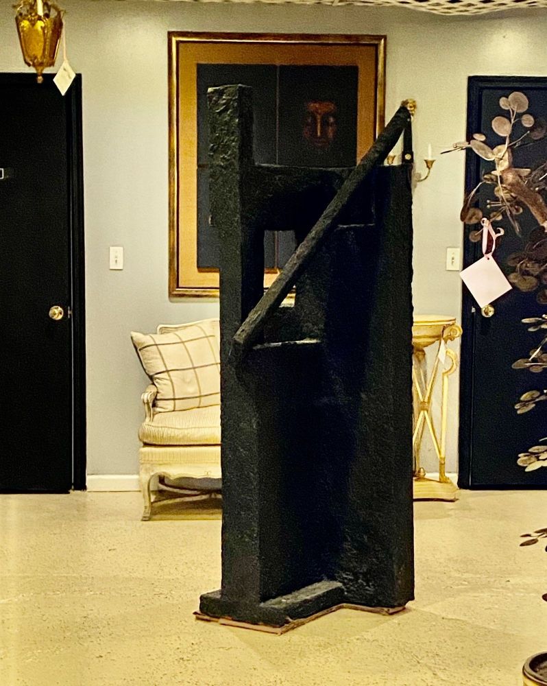 Black Geometric Sculpture by Ursula Meyers Conceptual Artist