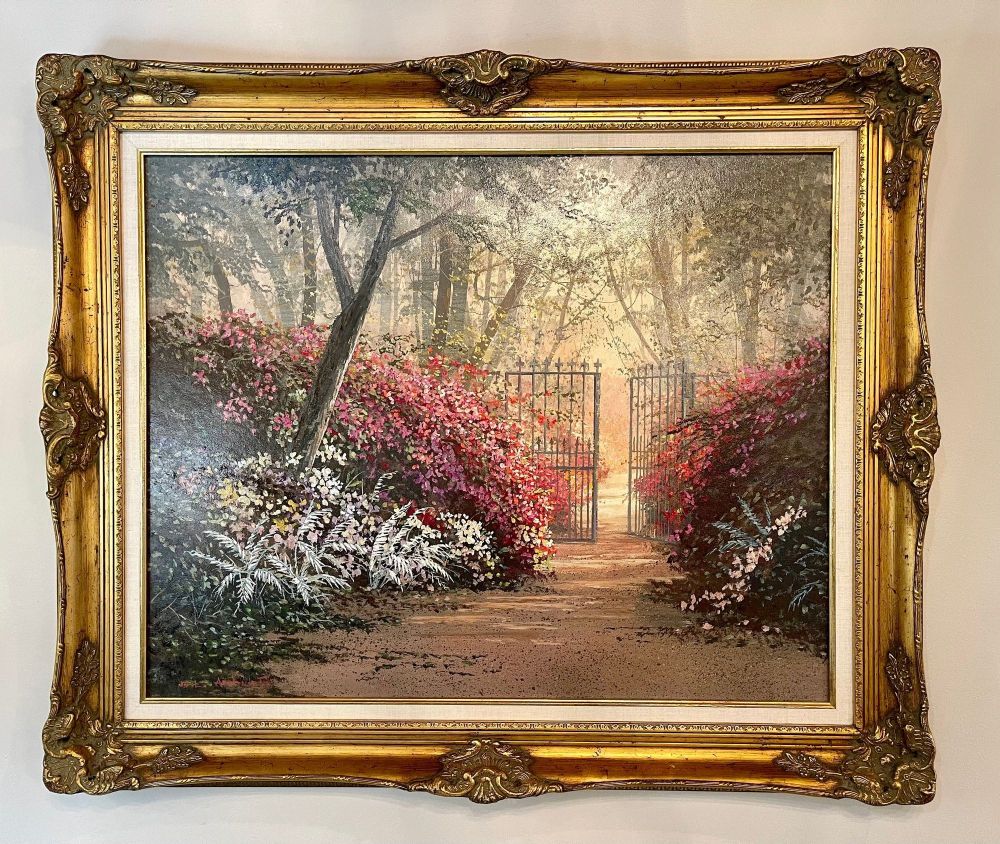 Juan Archuleta Gates and Garden Painting