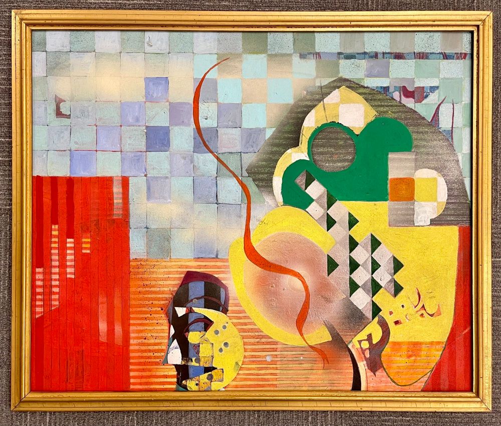 Sallie Whistler Marcucci Abstract Painting Titled "Subconscious"