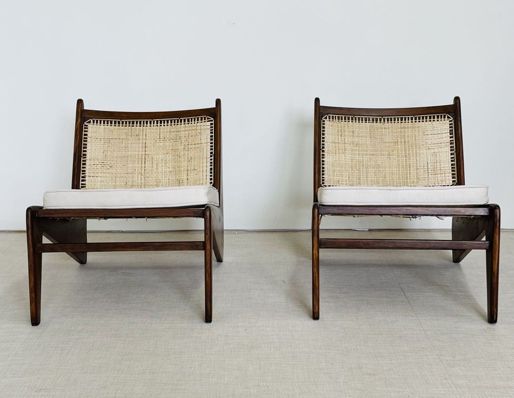 Authentic Pierre Jeanneret Kangaroo Chairs, Lounge / Slipper, Mid-Century