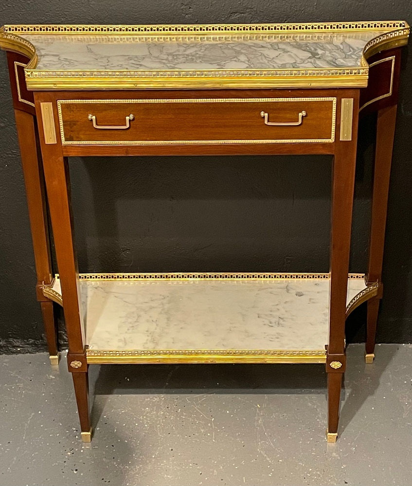 Jansen Style, Russian Neoclassical, Mahogany, Bronze, Marble, 1960s