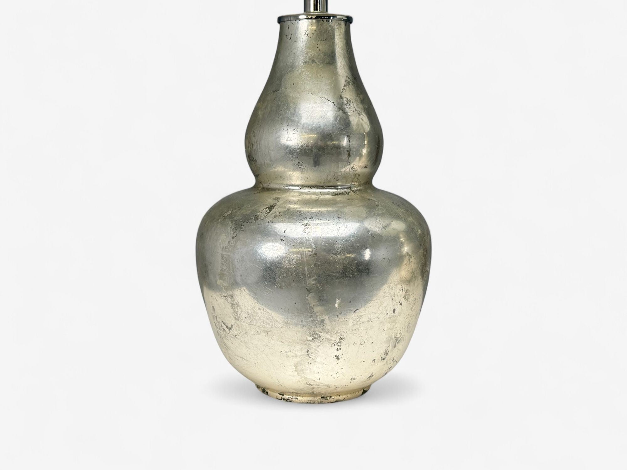 American Modern, Mercury Glass, Fabric, Table Lamps, USA, 1950s