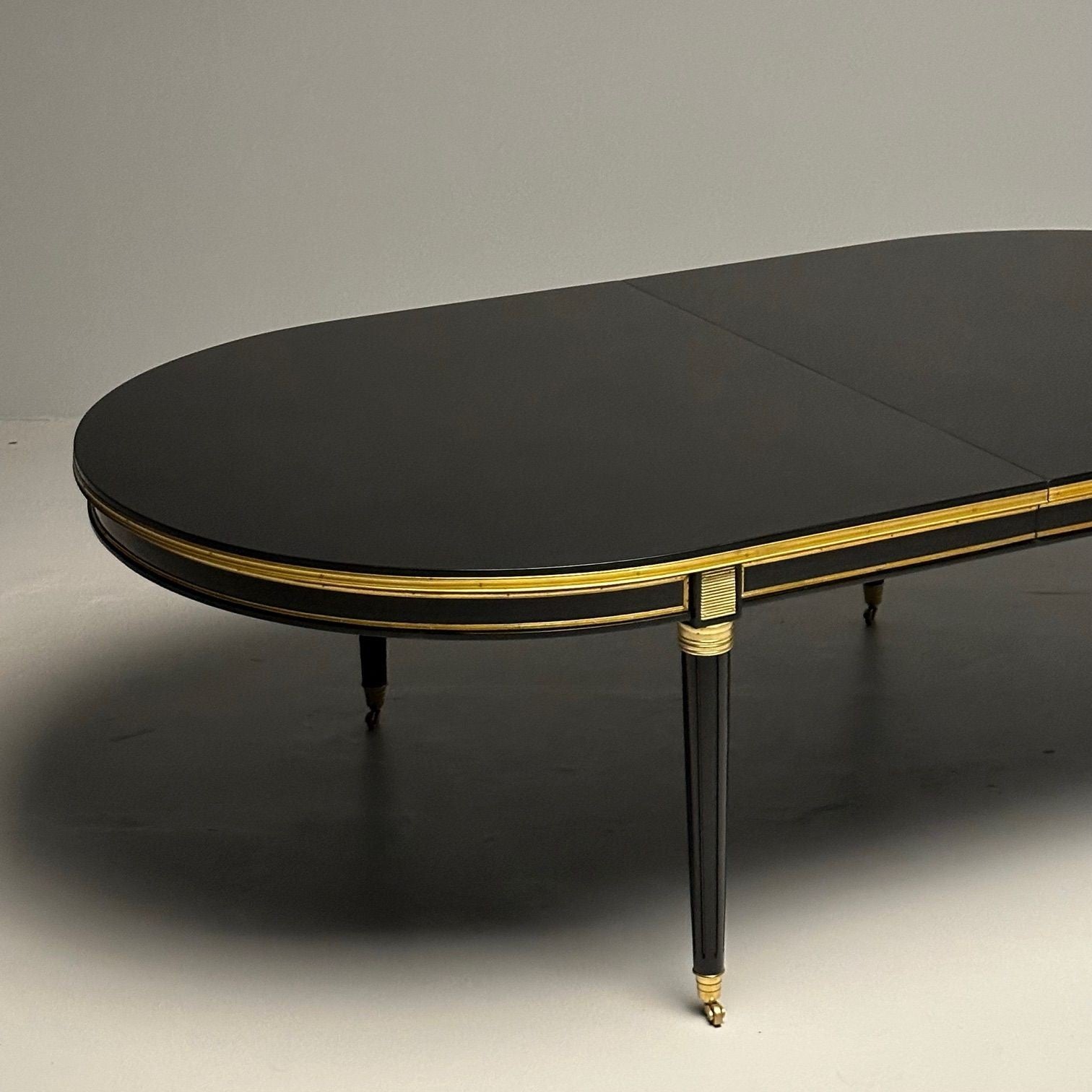 Monumental Louis XVI Hollywood Regency Dining Table, 15 Feet, Bronze Mounted