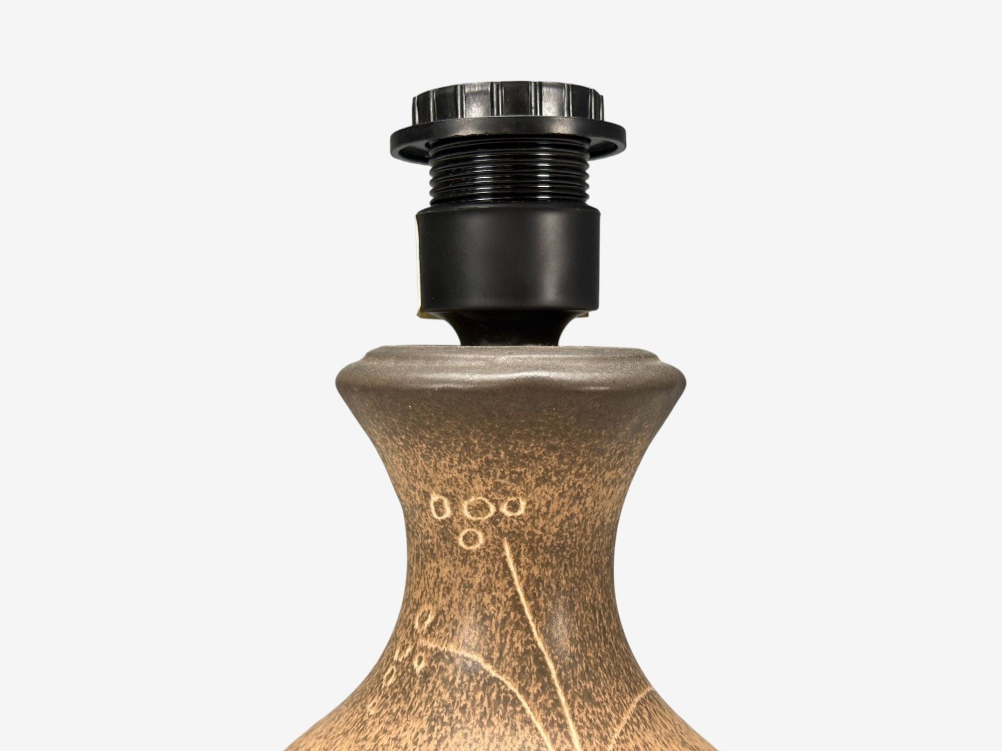 German Modern, Brown Ceramic, Table Lamp, Germany, 1970s