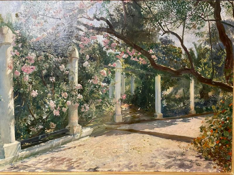 Georges Antoine Rochegrosse, Oil on Canvas, Almond Trees, Sotheby's Provenance