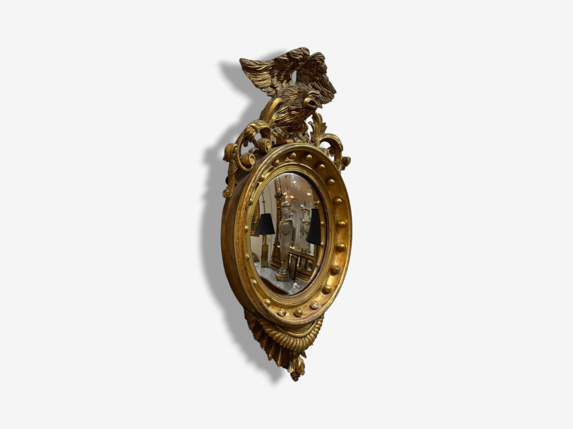 Federal Style, Giltwood, Convex Mirror, Regency Wall Mirrors, USA, 19th C.
