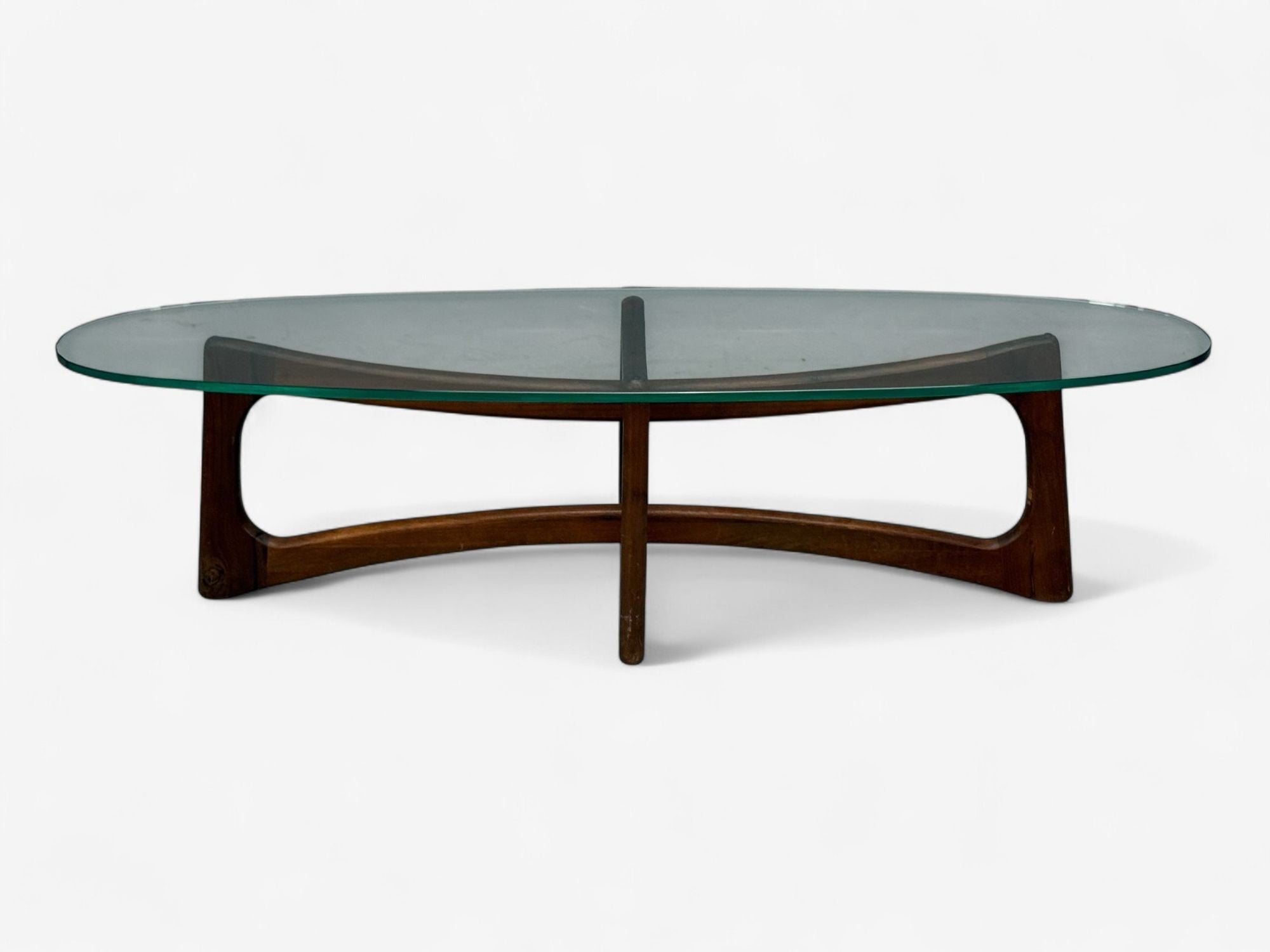 Adrian Pearsall, Walnut, Glass, Coffee Table, United States, 1960s