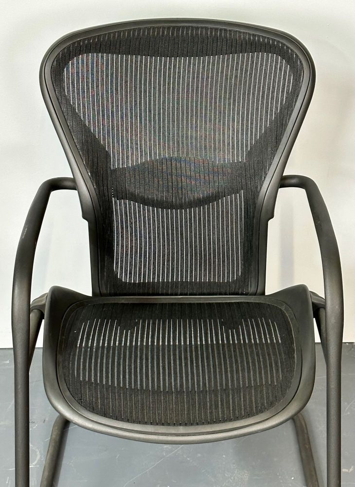 Pair of Stamped Herman Miller Mid-Century Modern Desk / Office Chairs, Aluminum
