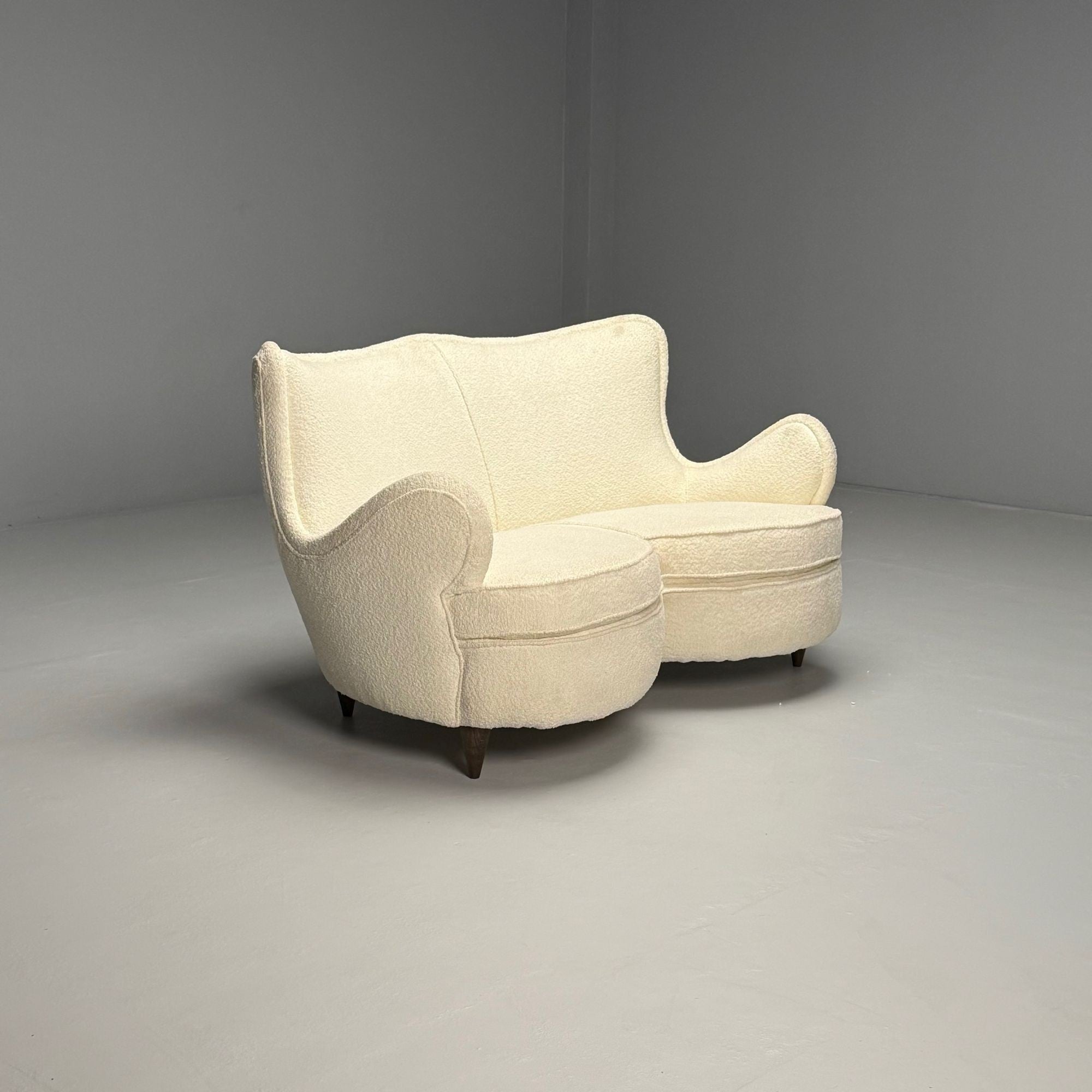 Osvaldo Borsani Attribution, Heart Sofa, Italian Mid-Century Modern, 1950s