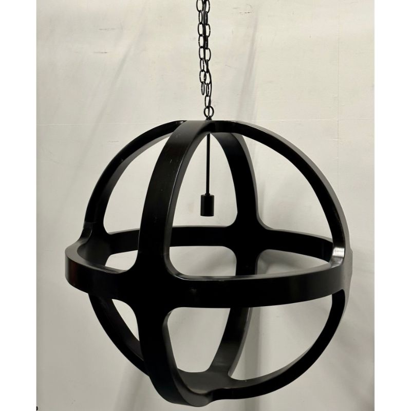Modern Ebony Circular Chandelier / Lighting Pendant, Contemporary