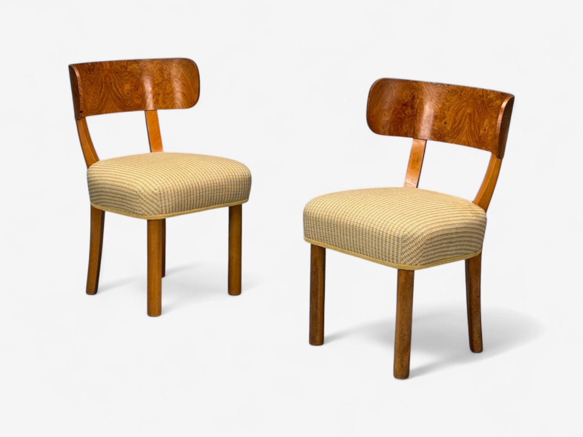Axel Einar Hjorth, Nordiska Kompaniet, Birch, Rare Birka Chairs, Sweden, 1930s