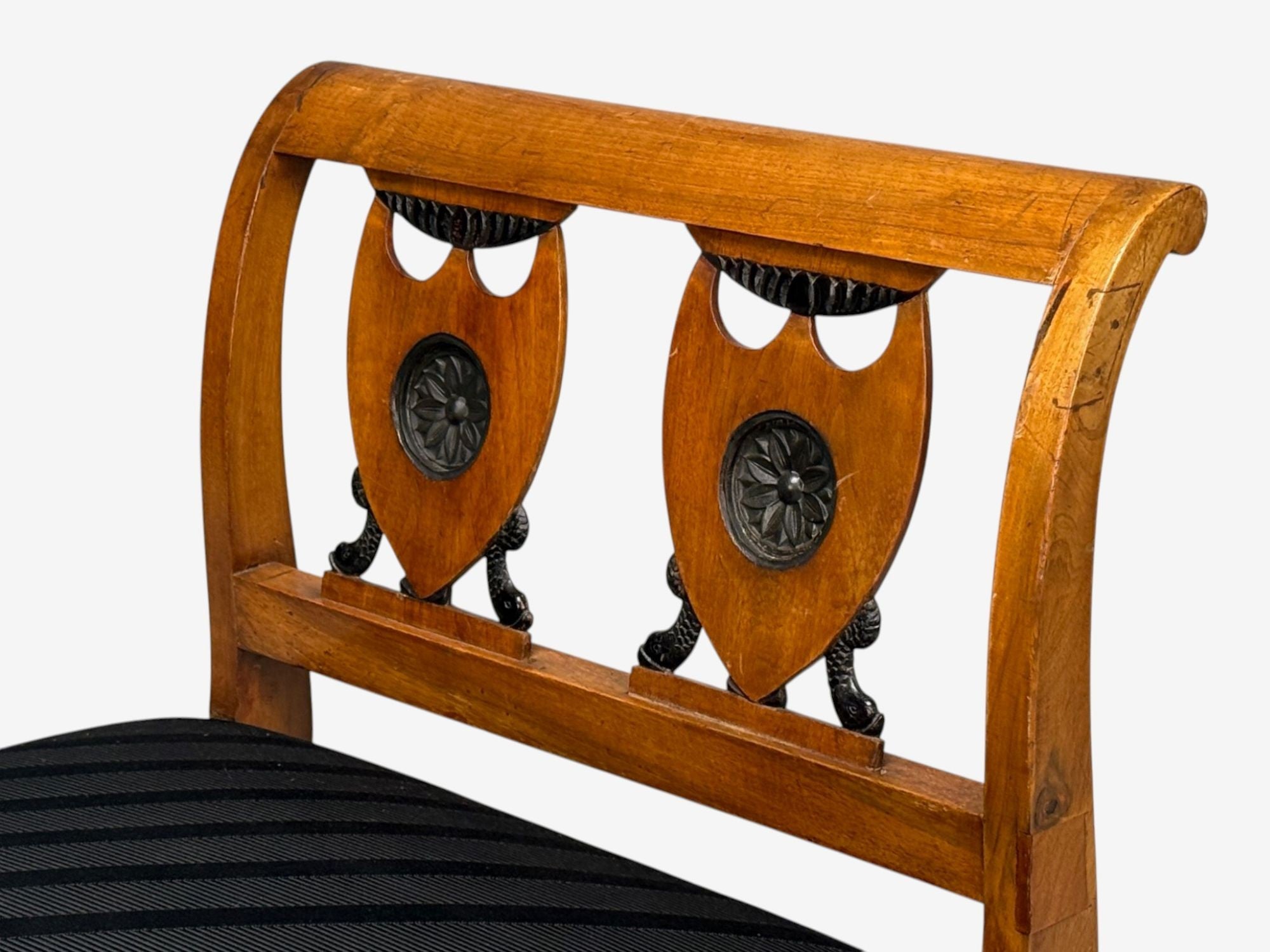 Biedermeier Style, Fruitwood, Black Fabric, Daybed, USA, 19th c.