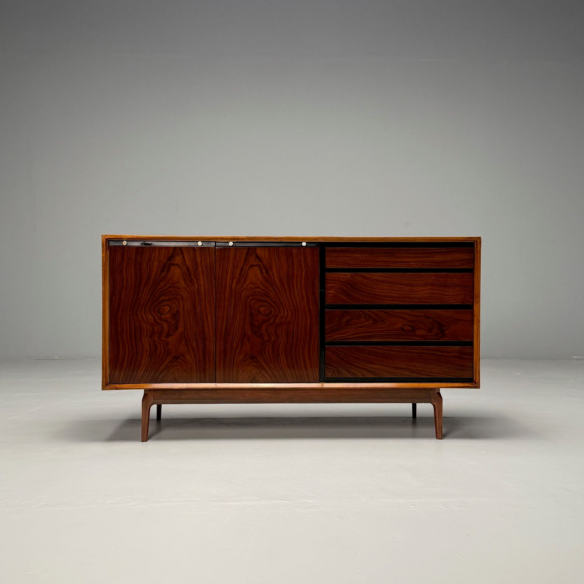 American Mid-Century Modern, Dresser, Rosewood, Walnut, United States, 1950s