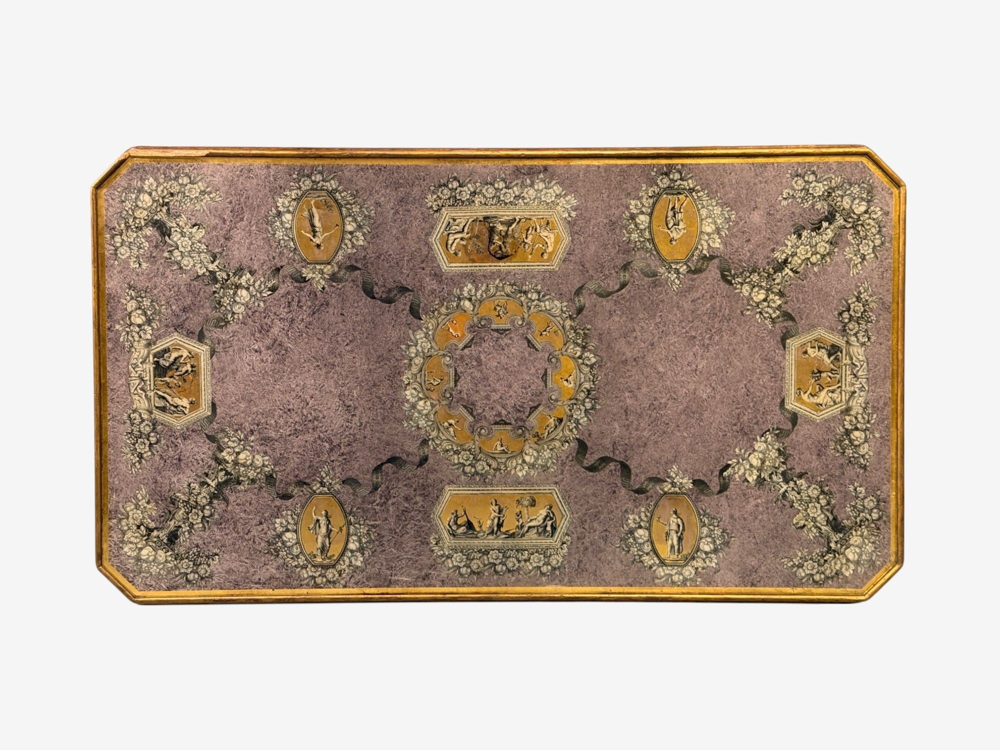 Italian Modern, Bronze, Burlwood, Monumental Coffee Table, Italy, 1940s