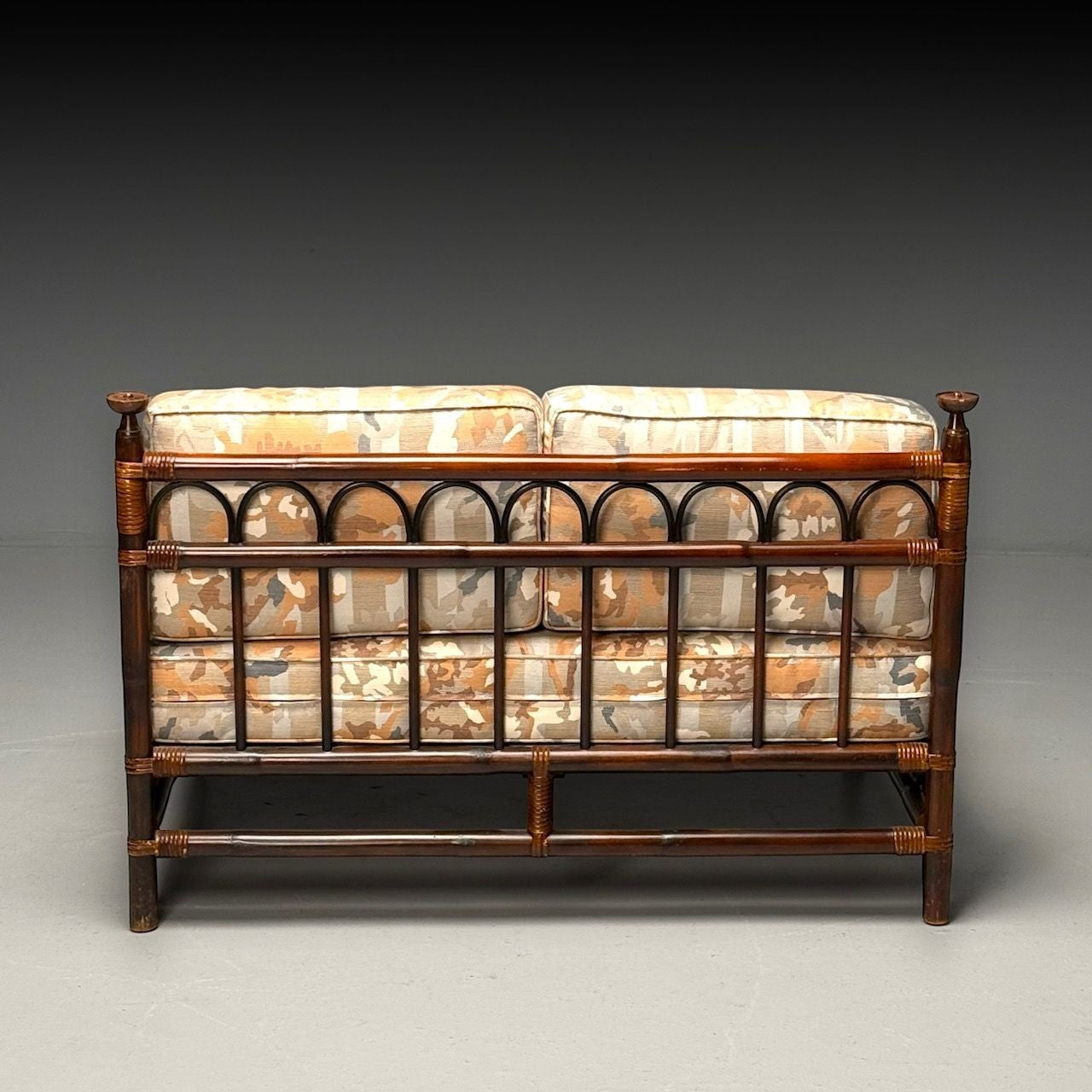 Mid-Century Modern, Daybed or Sofa, Bamboo, Cane, Wood, 20th C.