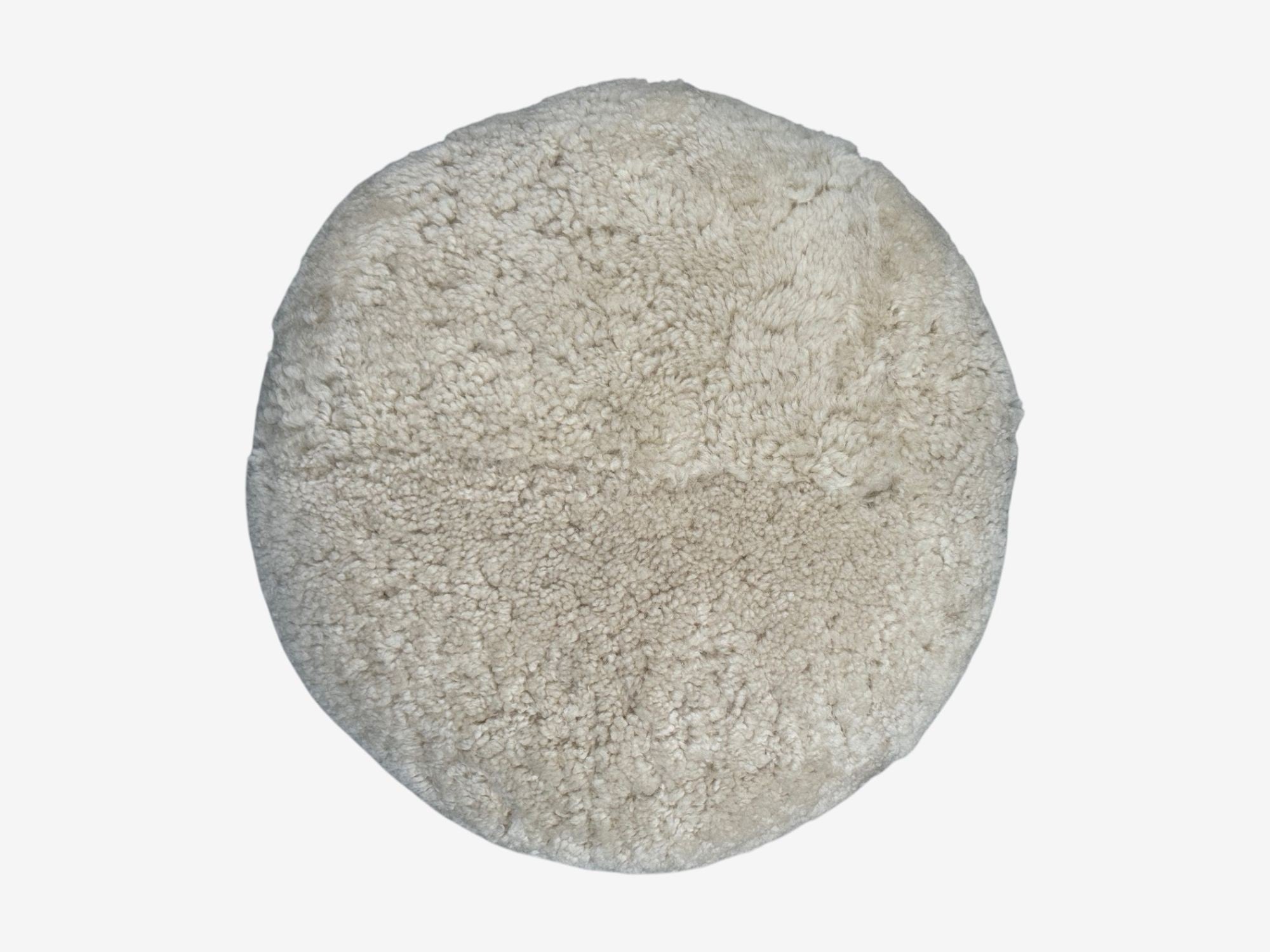 Danish Modern Style, Sheepskin Stools, Beige Shearling, Maple, USA, 21st c.