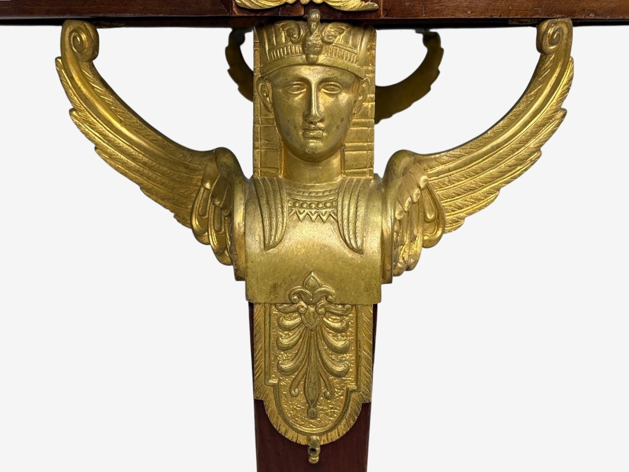 French Empire Revival, Center Table, Bronze, Mahogany, Marble, France, 19th c.